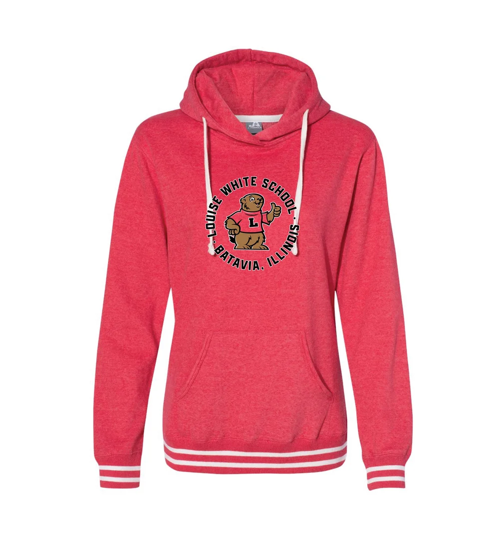 Louise White School: Women's Relay Hooded Sweatshirt // Red — Pine