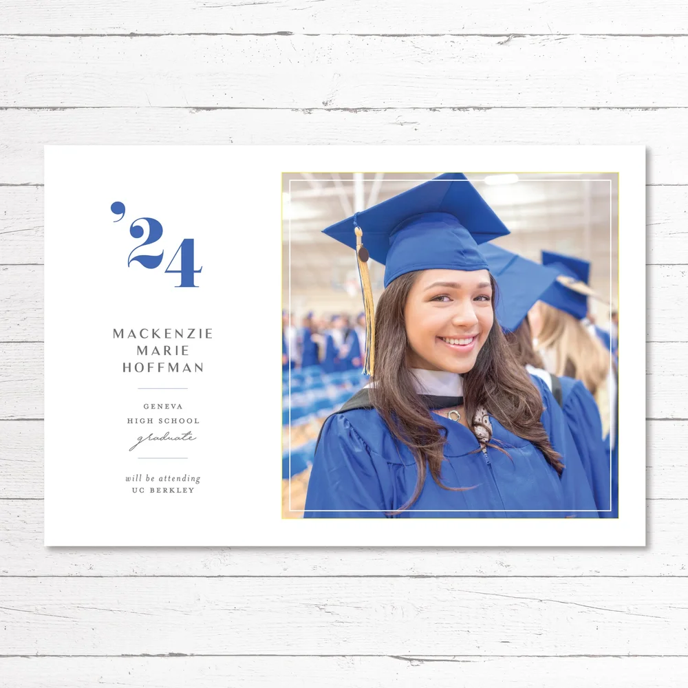 It's About the Year - Photo Graduation Announcement  Pine Street Creative