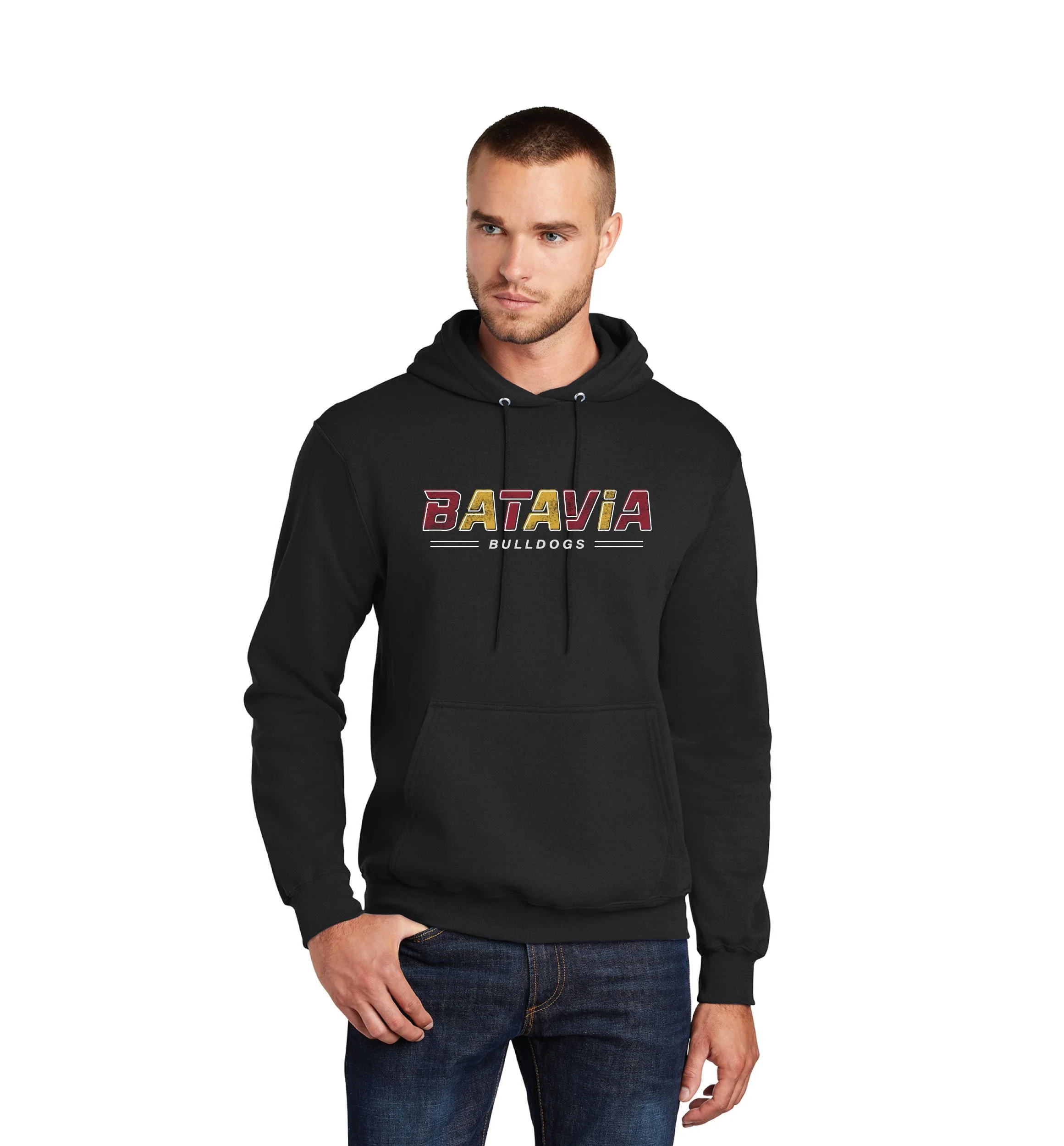Batavia Bulldogs // Stitch & Ink // Core Fleece Hooded Sweatshirt // Unisex