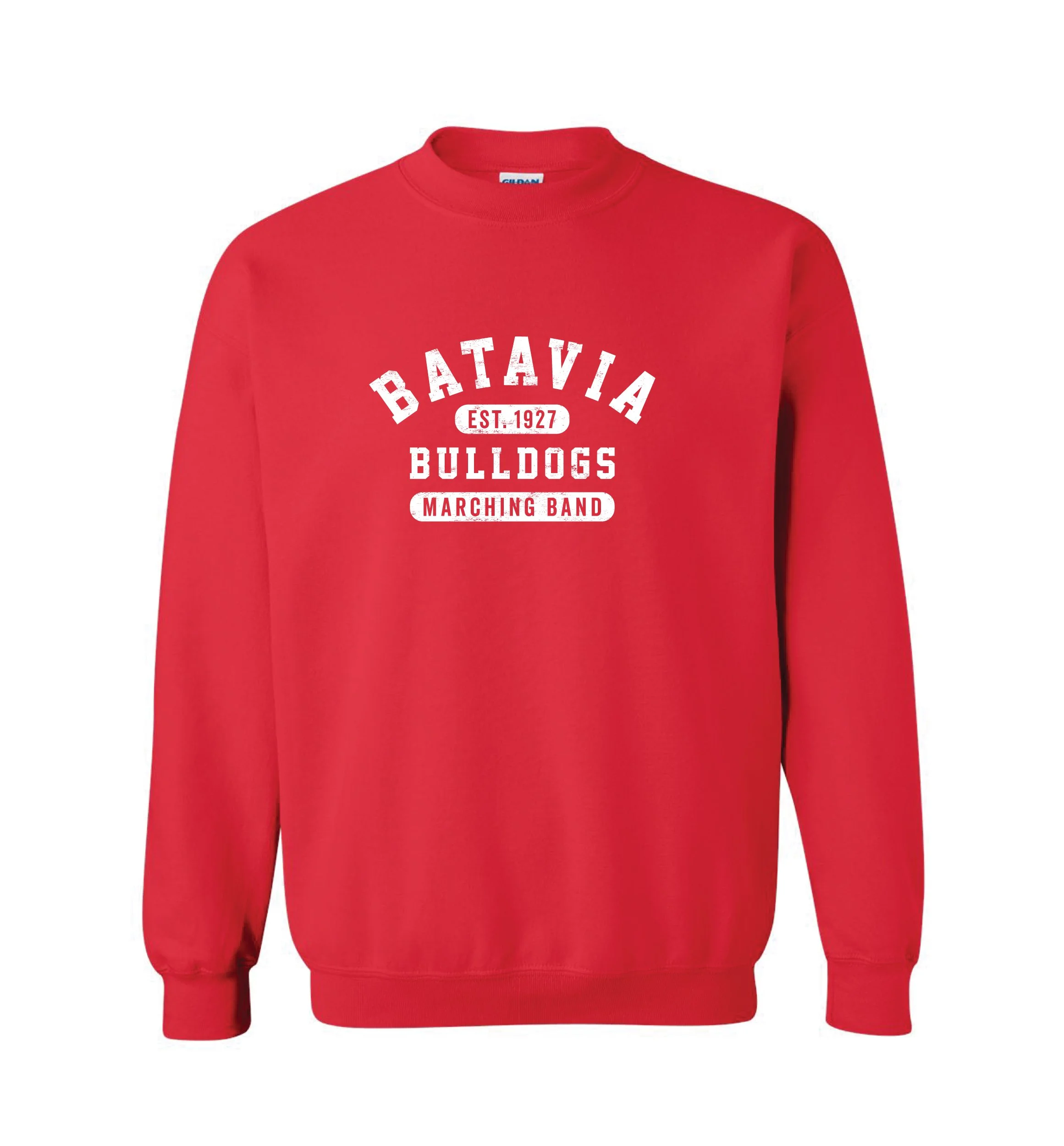 BataviaMarchingBand_1927_GildanCrewSweatshirt_Red_1.jpg