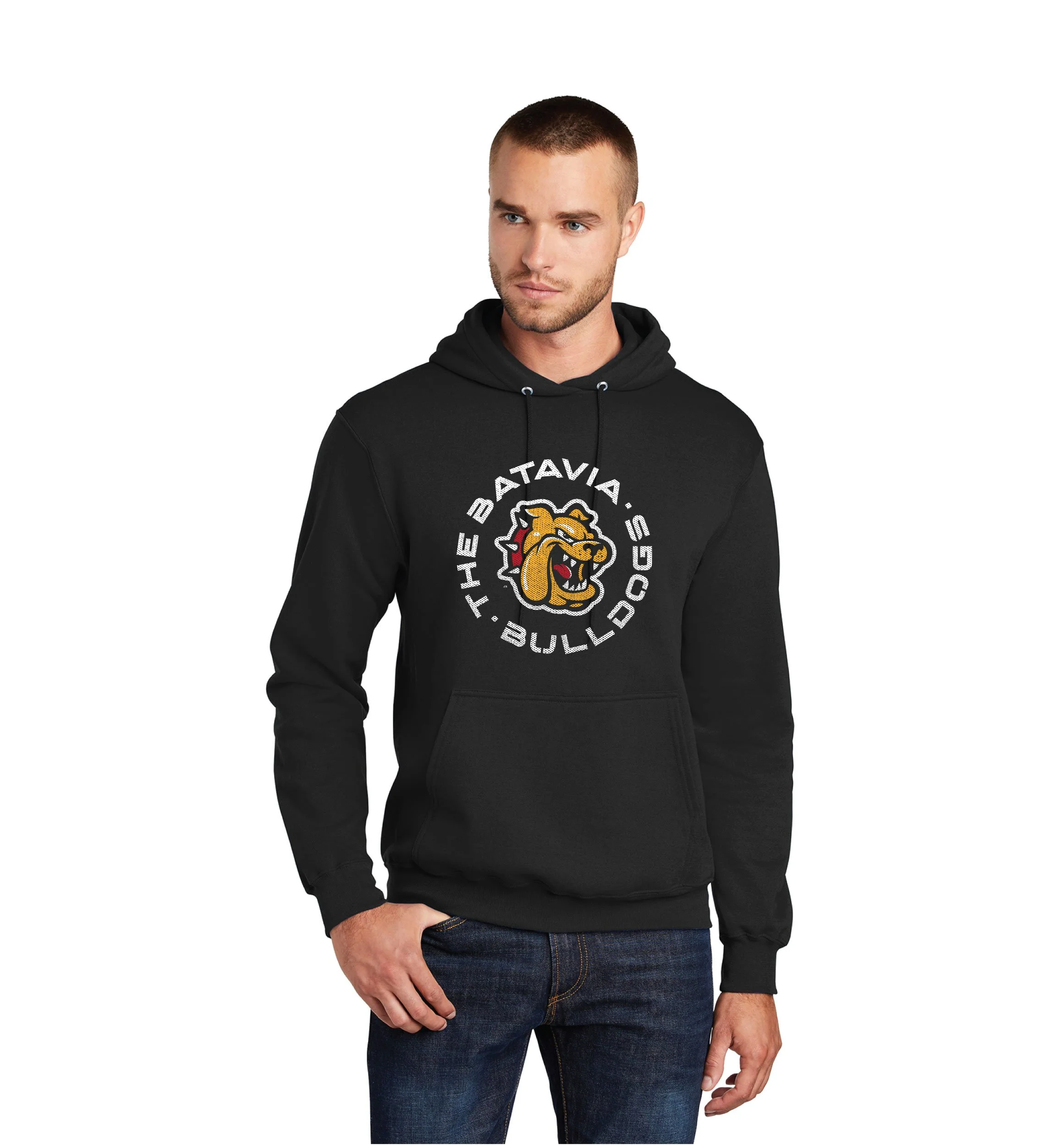 Bulldog Grit: Port & Co Hooded Sweatshirt // Unisex