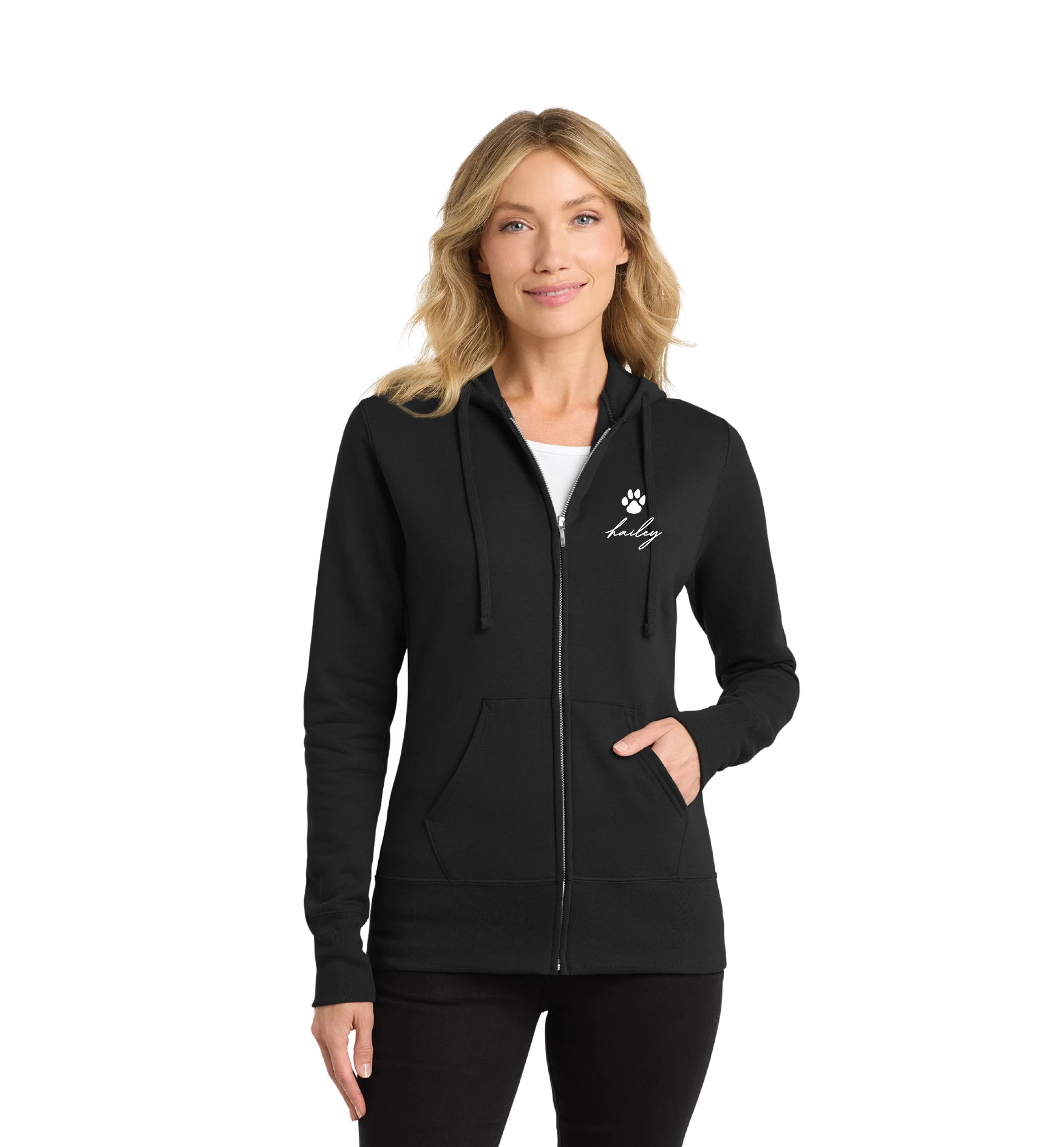 Batavia Cheer Burst: Women's Core Fleece Full-Zip Hooded Sweatshirt