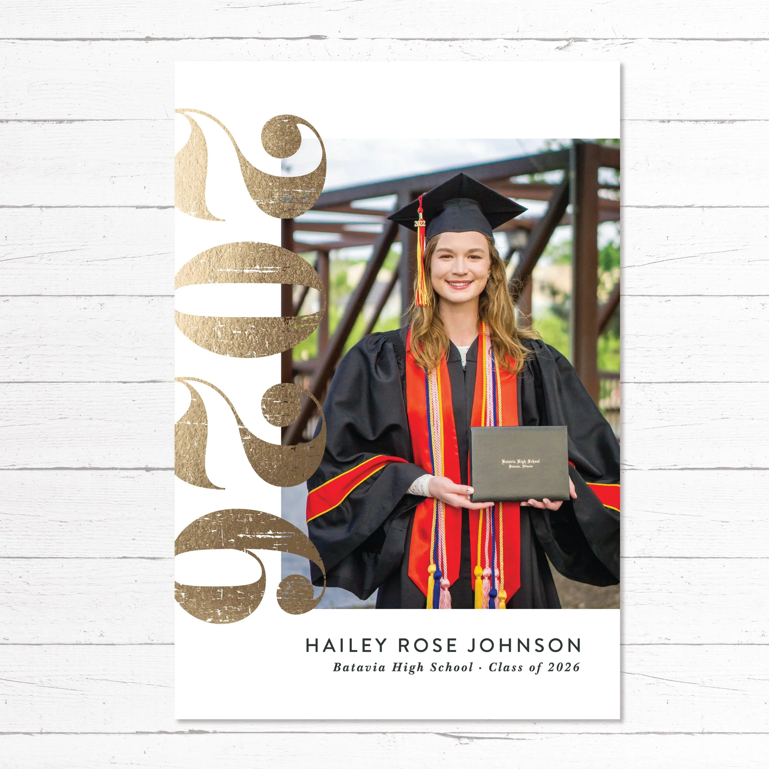 The 2026 Graduate - Foil Pressed Photo Graduation Announcement