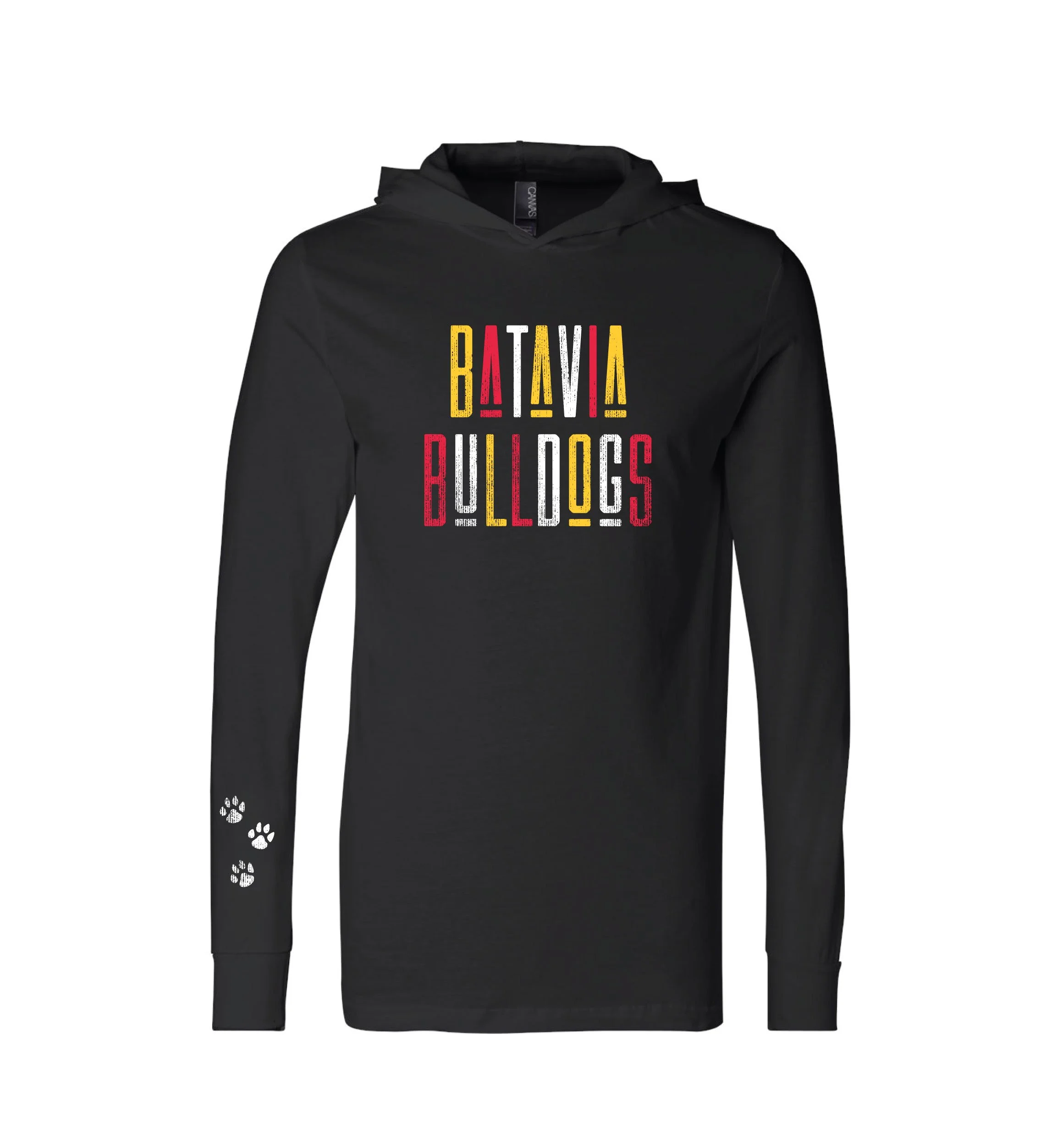 Industrial Bulldogs: Bella Canvas Cotton Jersey Long Sleeve Hoodie T-Shirt // Unisex