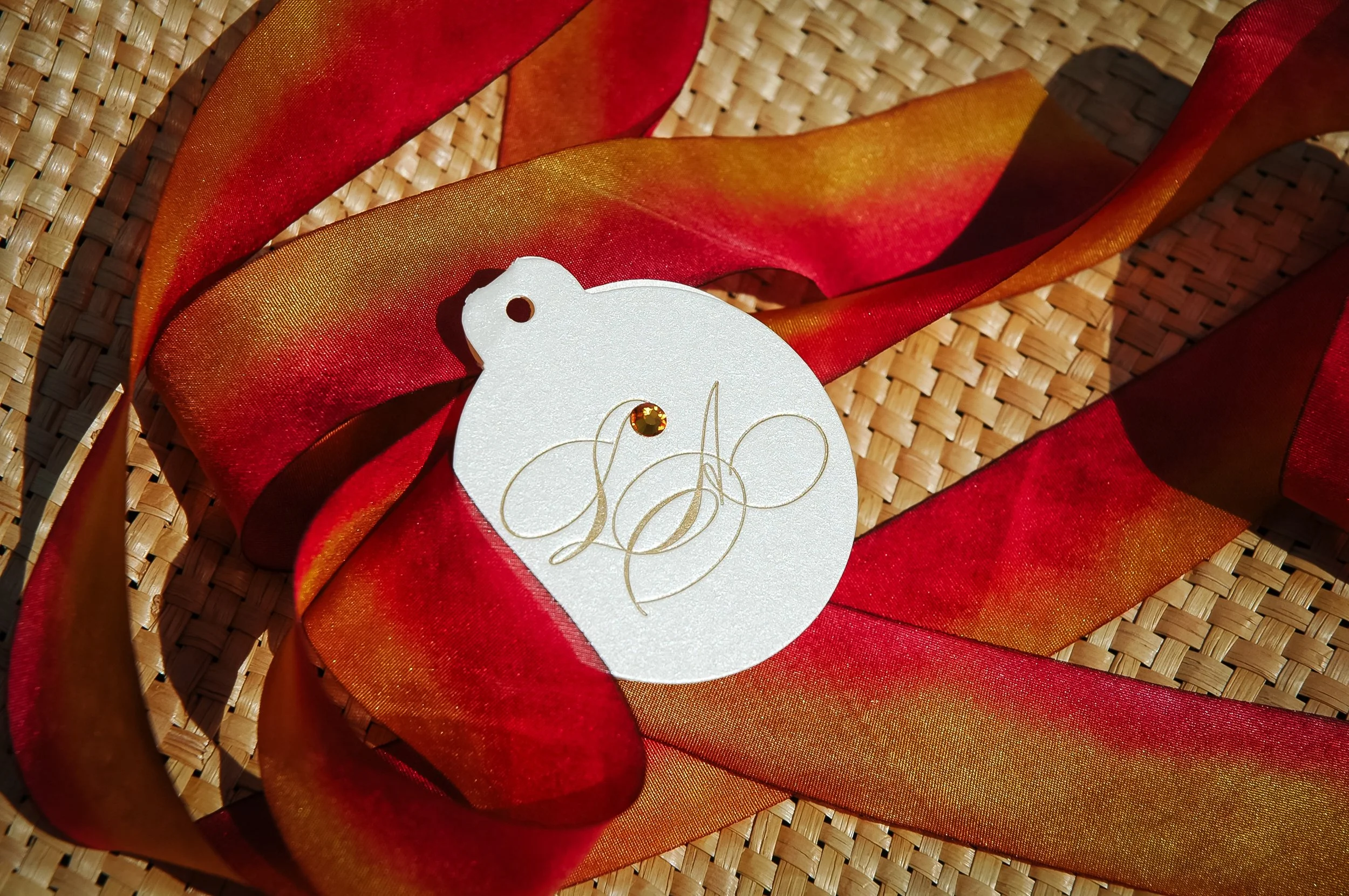 Custom Monogram with Swarovski Crystal Accent