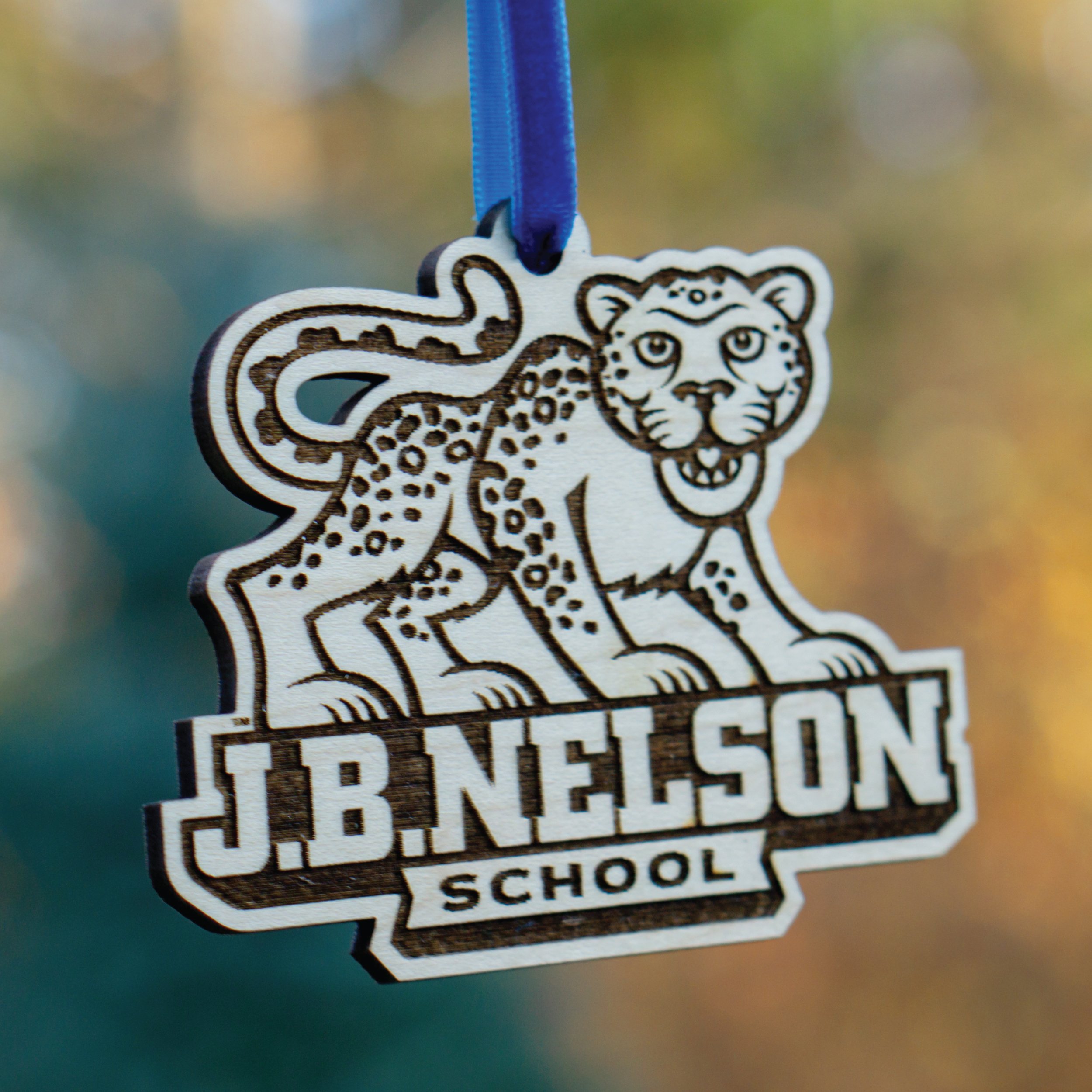JB Nelson Jaguar Wood Ornament