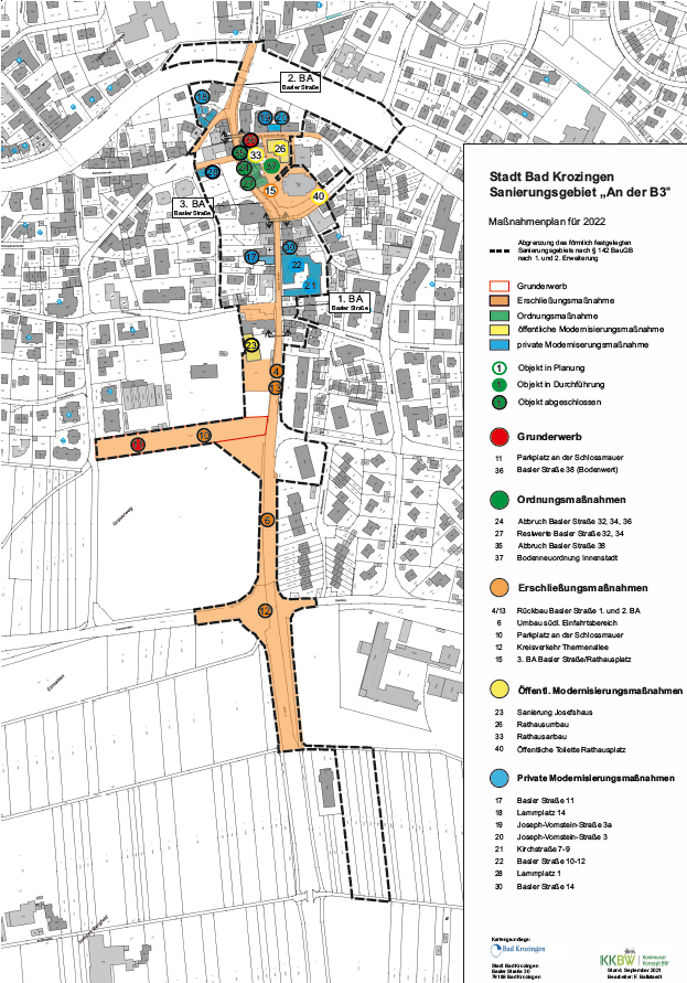 Maßnahmenplan Sanierungsgebiet „An der B3"