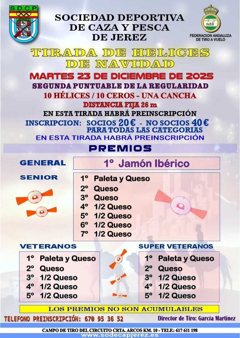 Tirada de Navidad 23 de diciembre hélices