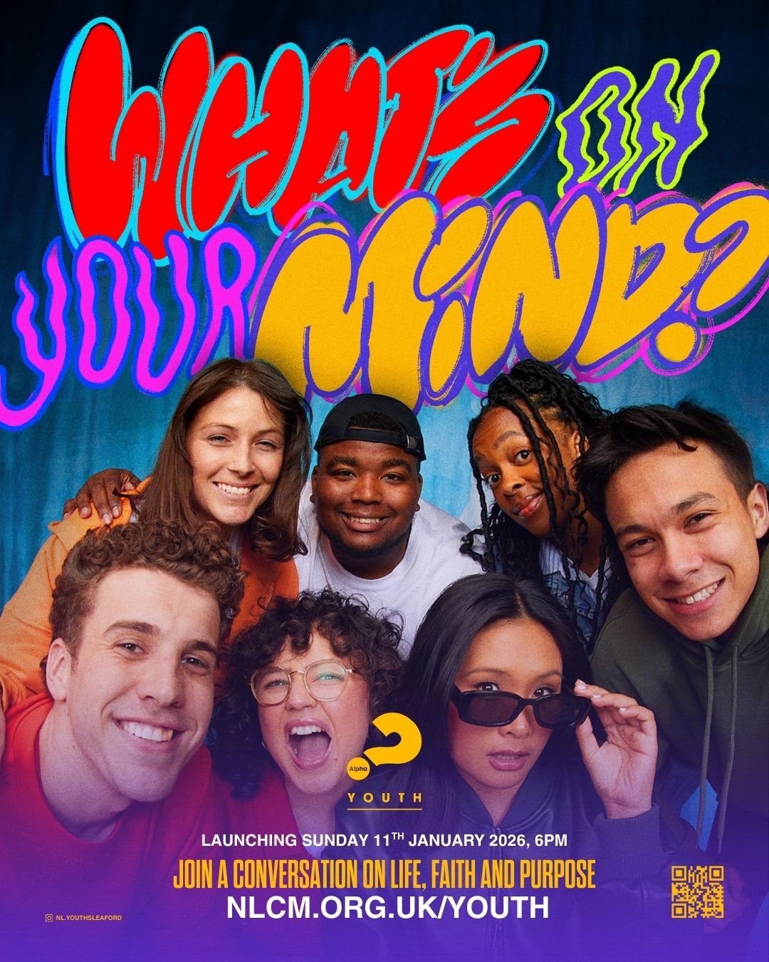 Alpha Youth starts THIS SUNDAY! 👀

A relaxed space for young people to ask big questions, think things through and explore what they believe.

Each week we&rsquo;ll eat food, watch a short episode and have real conversations. You can join in or just