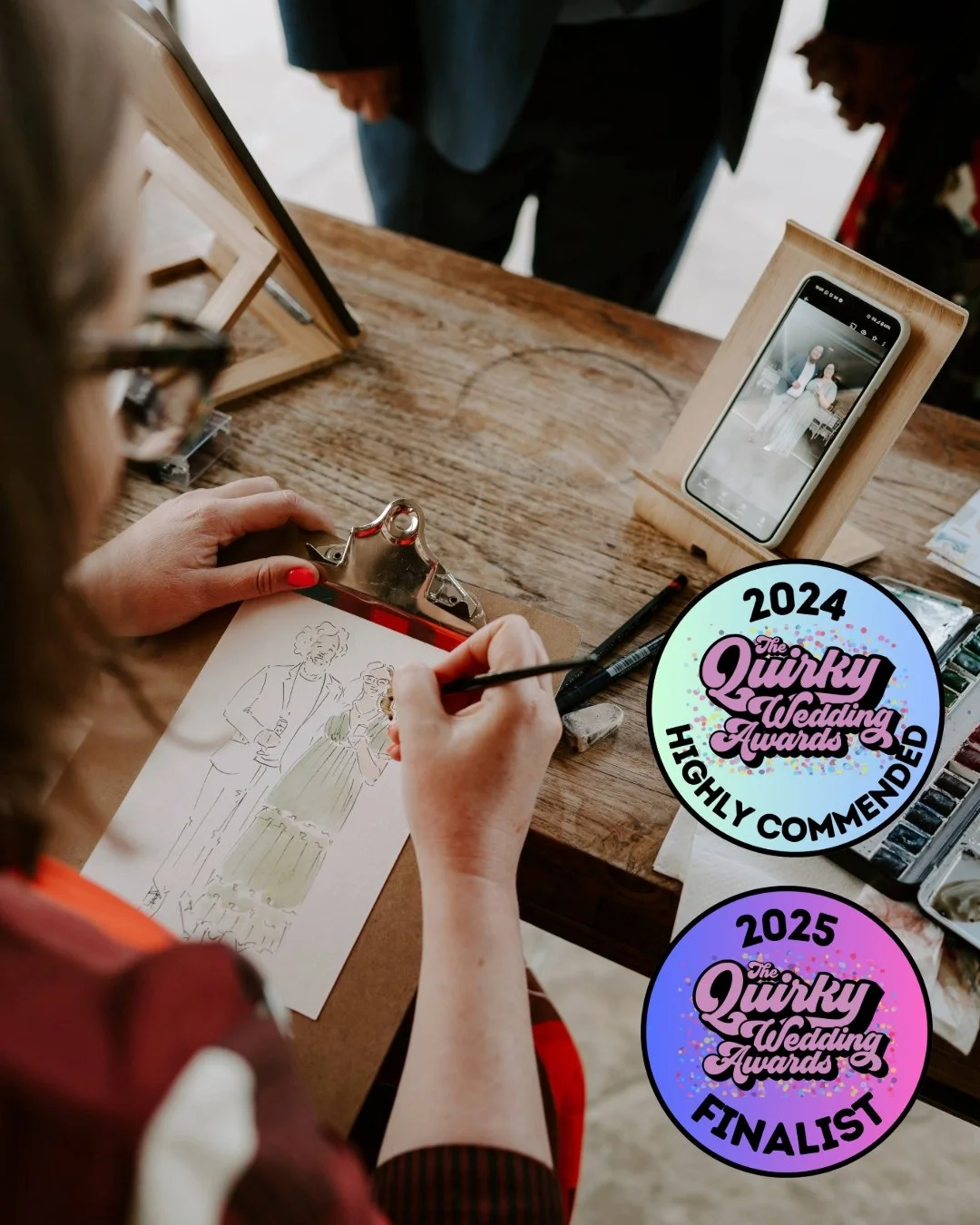 Quirky Weddings Awards 2025 Finalist! 💫 

I'm delighted to share that I've been selected as a Quirky Weddings Finalist again for this years awards!

Last year I was selected as Highly Commended in my category for 'Most Unique Finishing Touch', which