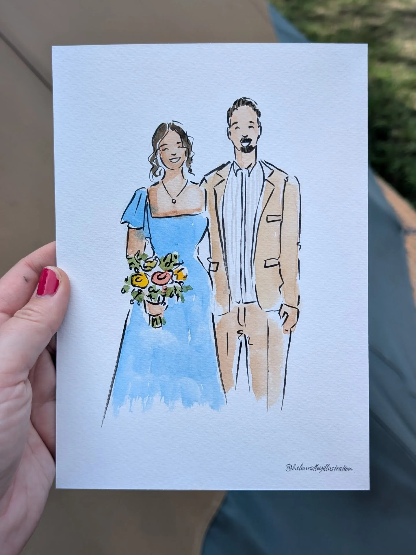 If you want to celebrate your guests make sure to book a live illustrator, and make them feel like a VIP! 💕
This is a little throwback to a few of my favourite portraits at Saffron and Ceriran's wedding in August at the beautiful @cresslake 
If yo