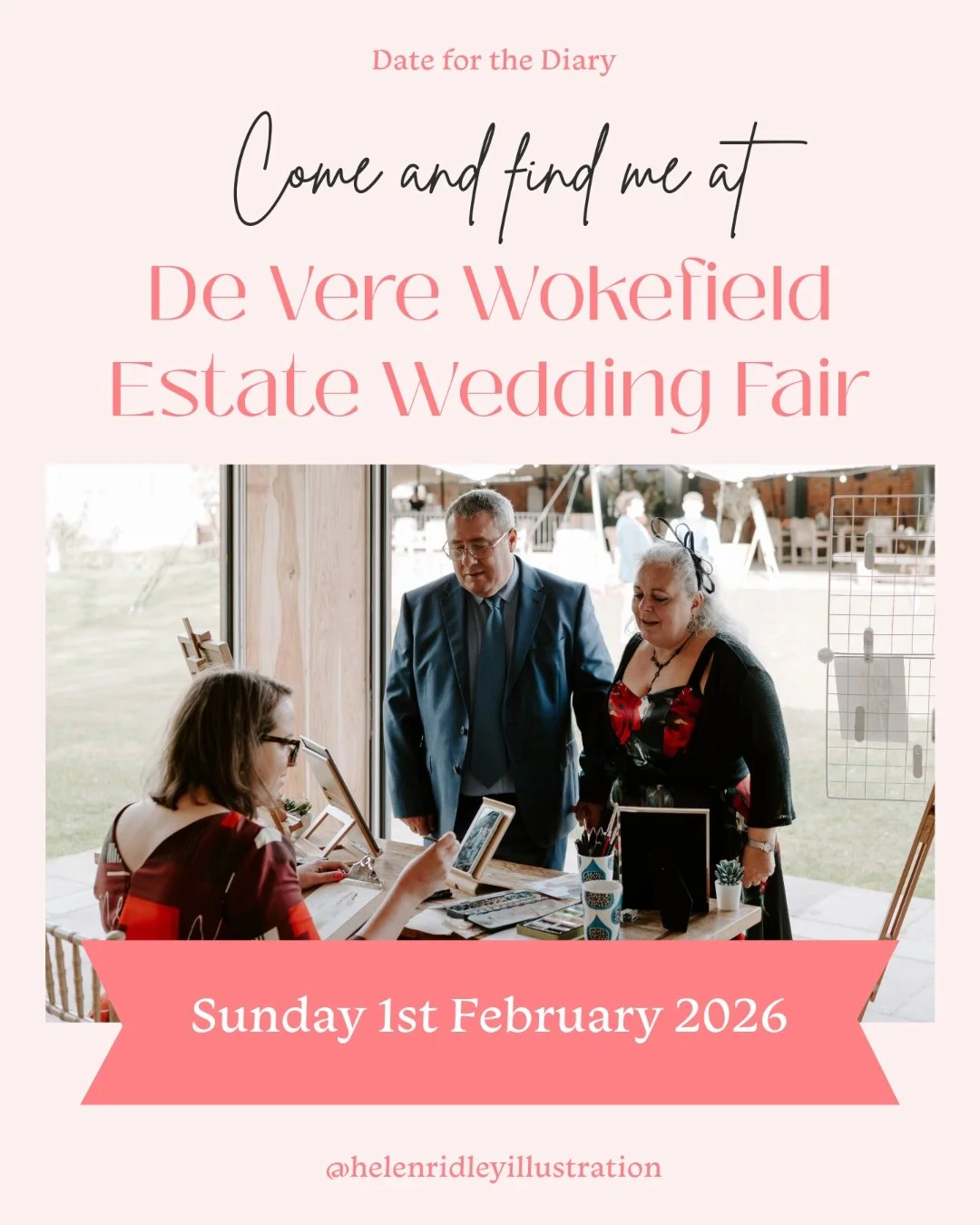 ✨ Wedding Fairs ✨ 

I've got a few lovely wedding fairs booked over the coming months, starting with the @wokefieldweddings Wedding Fair on 1st Feburary 2026.

You can also find me at:

💒 @theelephantuk Wedding Fair in Pangbourne, Berkshire on 22nd 