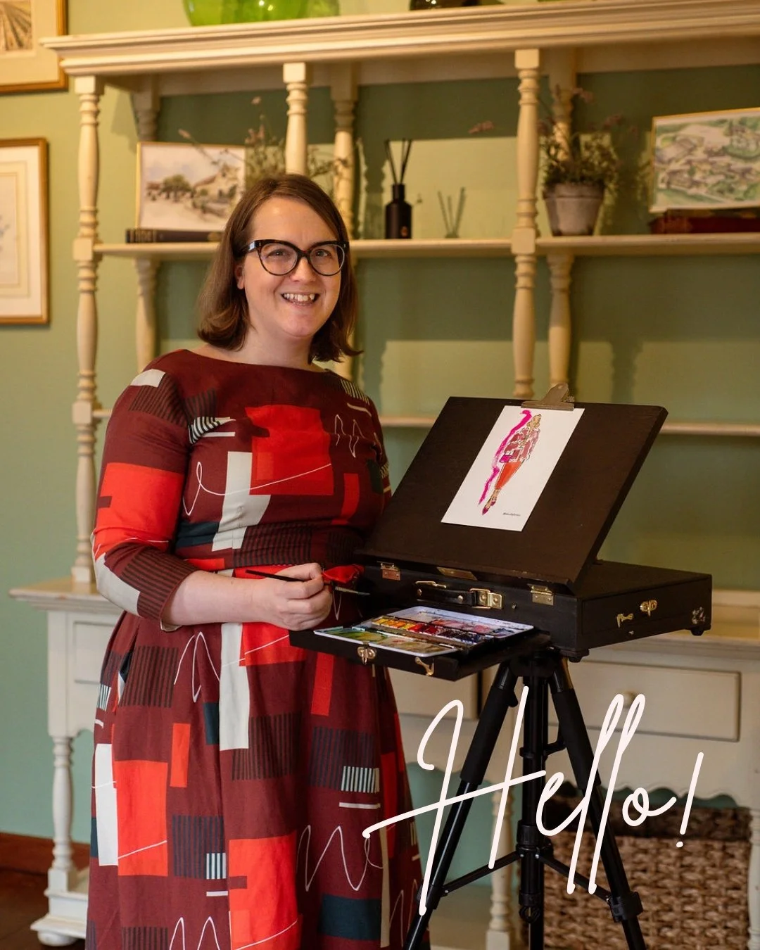Hello!  I've had quite a few new followers recently (welcome!), so I thought I would do a new intro post.

I'm Helen, an illustrator and creative workshop host based in Reading, Berkshire.

I capture people and pets at live events and weddings across