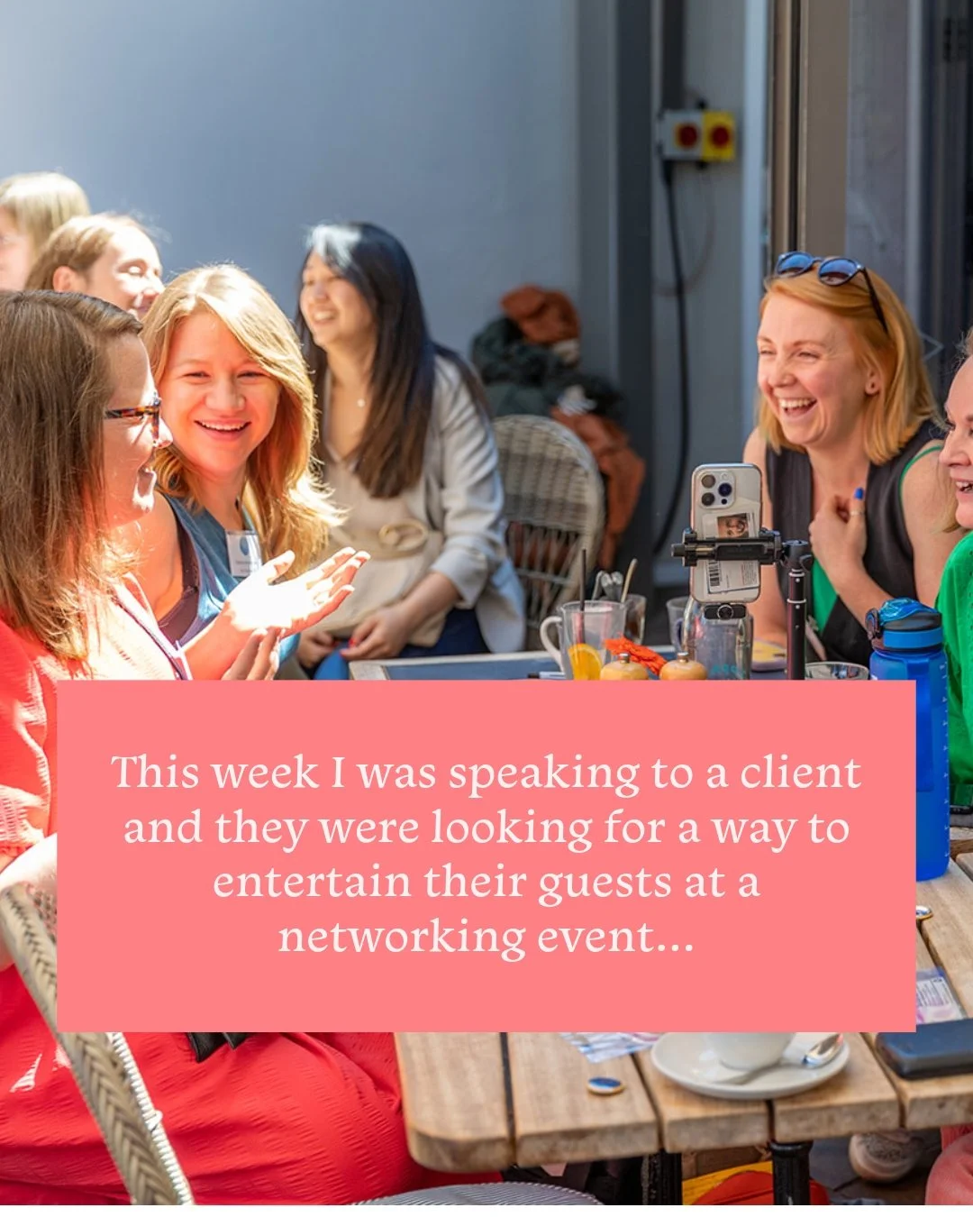 This week I was speaking to a client and they were looking for a way to entertain their guests at a networking event...

They wanted something that would be a good icebreaker and give the delegates at their event a gift to take home.

They had been l