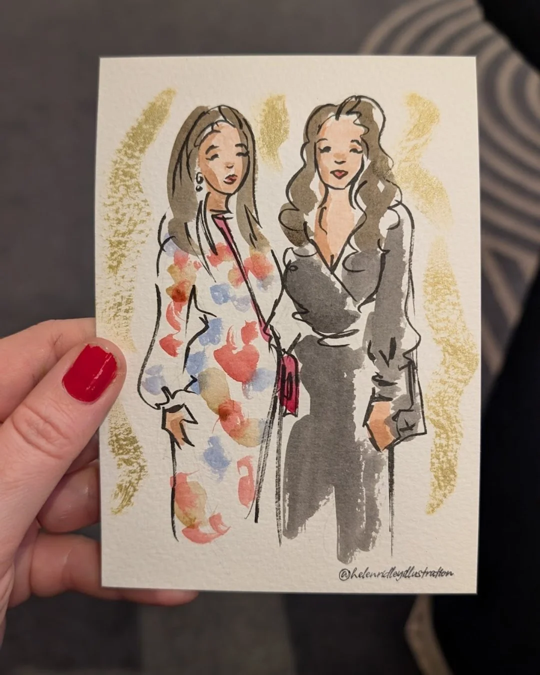 A few of my favourite portraits from a lavish event at the Hilton on Park Lane in London this Saturday. 

Spot my love for a POSCA UK | PAINT MARKERS metallic brush pen 🖊️ 

I was painting alongside Whimsy Illustrations which was so much fun! 

It w
