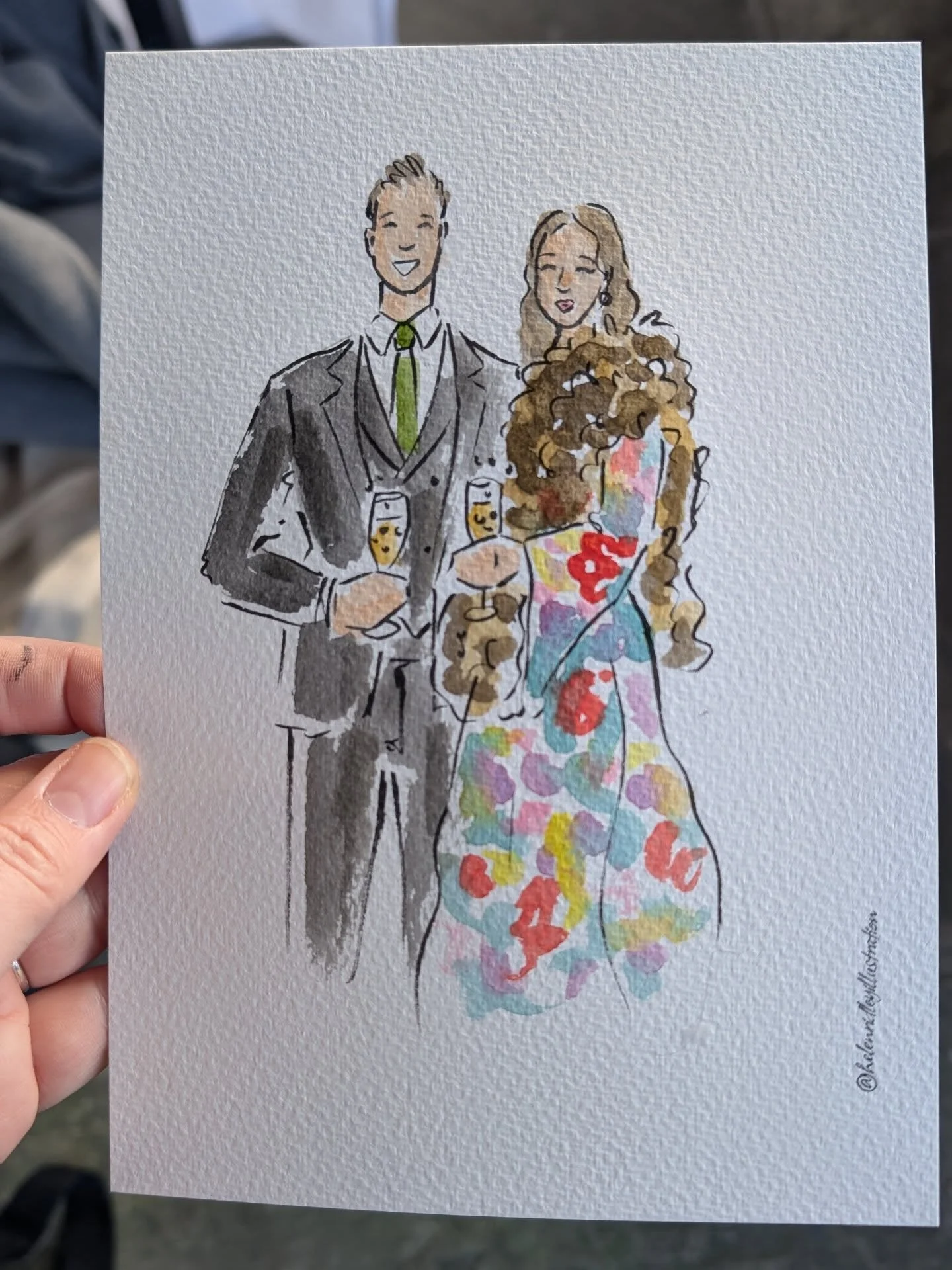 A few of my favourite guest portraits from G &amp; C's wedding @wasingweddings on Saturday - my first wedding of the year!

Each portrait took me just 5-10 minutes working from photos taken on the day.

If you're interested in booking me as an illust