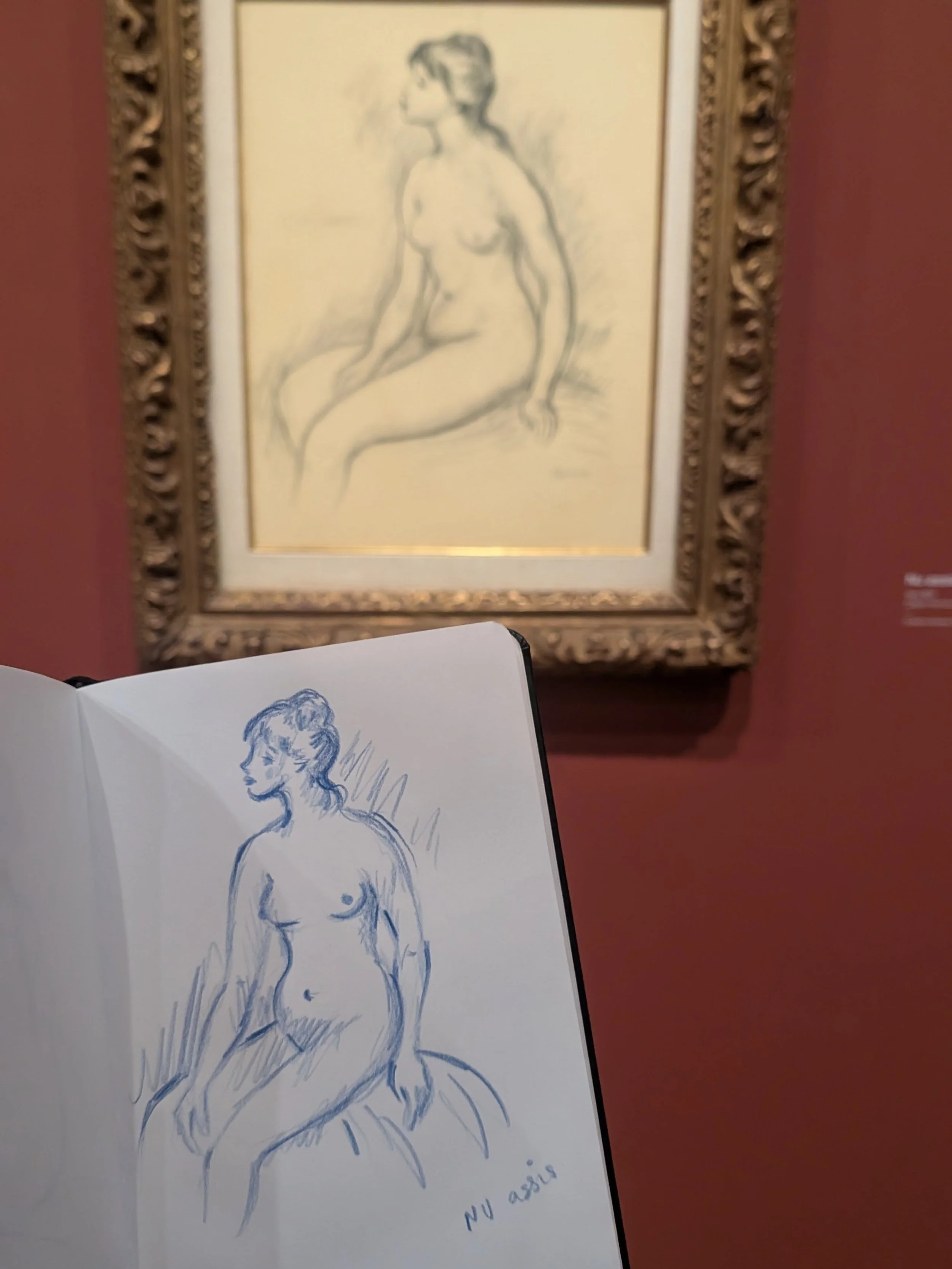 A peek at some of my sketches and faves from the Rodin Drawings exhibition at the Musee d'Orsay this weekend.

I adore impressionist paintings, but my absolute favourite thing is to see artists sketches.

This exhibition made my heart so happy. If yo