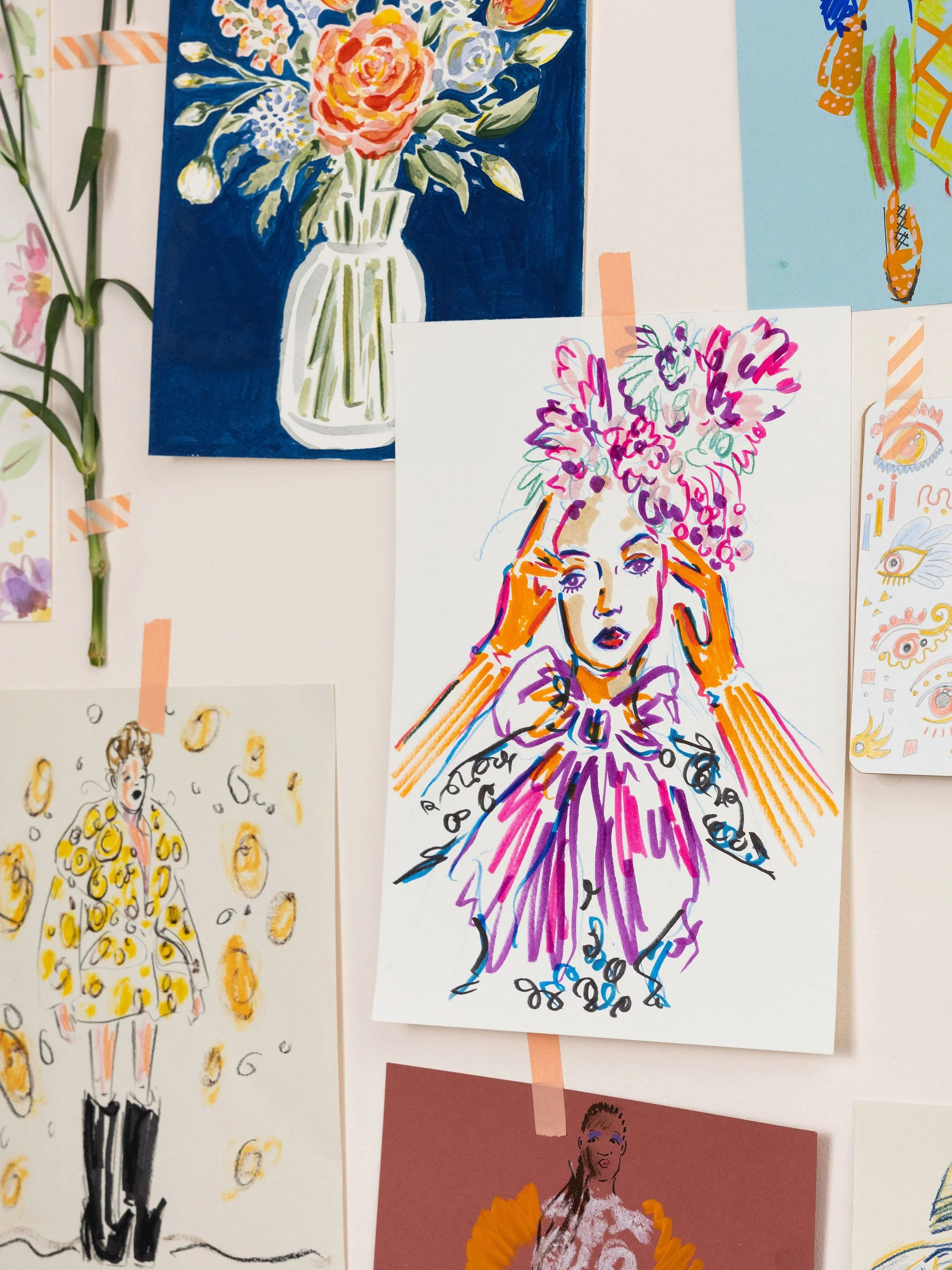 Original Artwork - Fashion Illustration Portrait