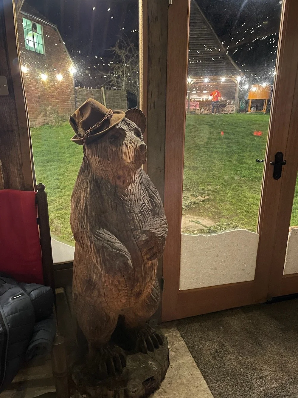 Sadgrove Farm Supper Club | Wooden Bear Mascot.JPG