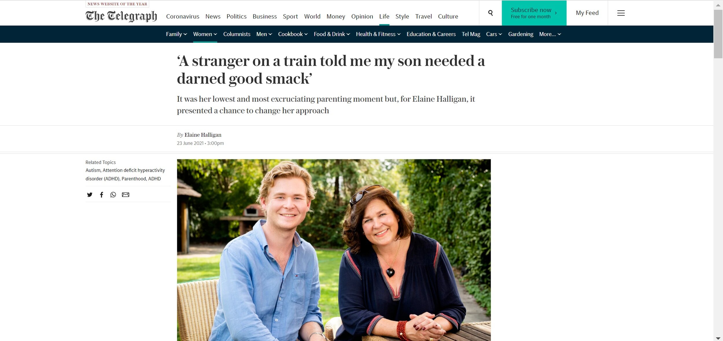 Not a TELEGRAPH subscriber? head over to my website under Blogs to read