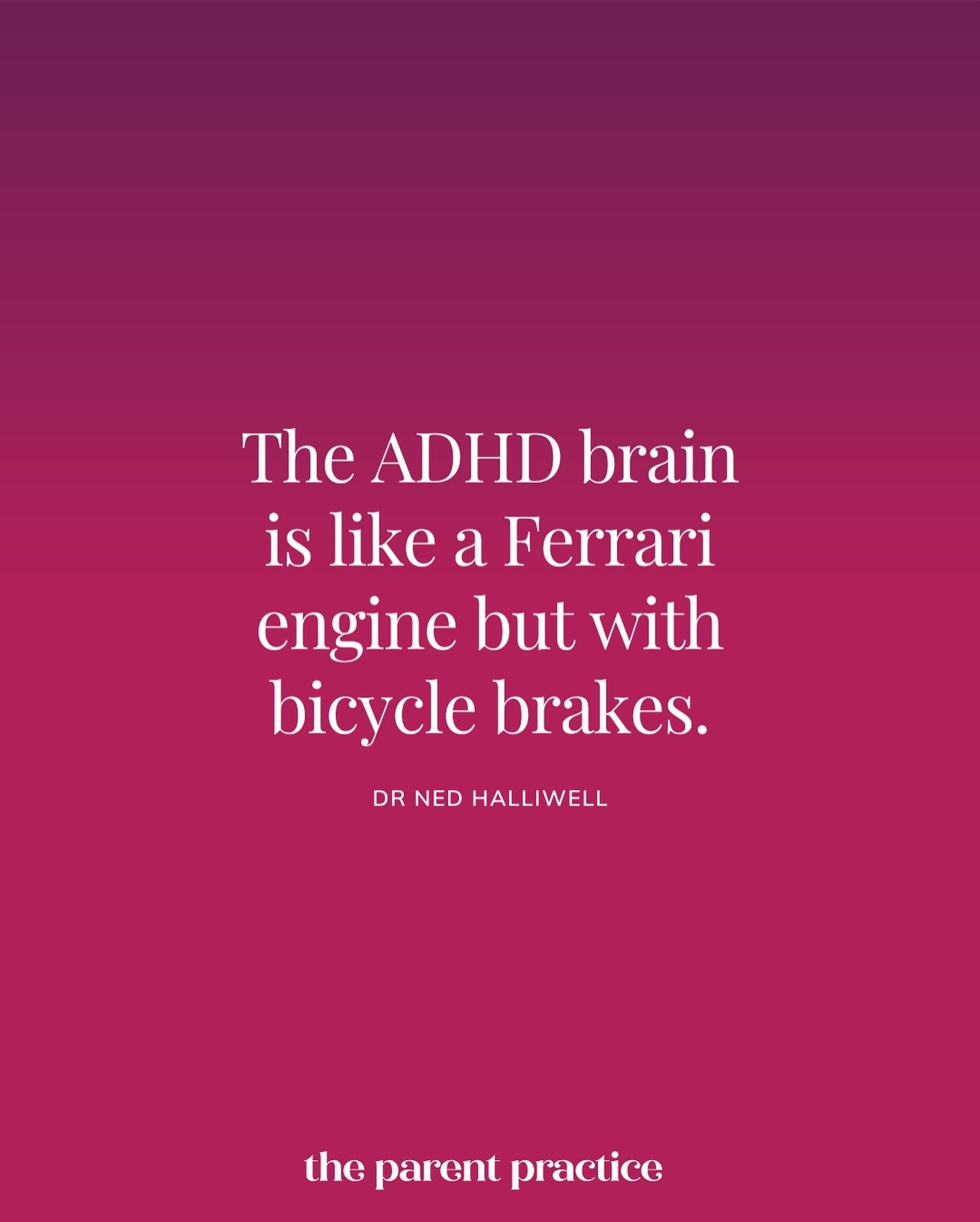 Just like a Ferrari engine, the ADHD brain is bursting with potential and energy. But without the right support and understanding, it&rsquo;s like having bicycle brakes holding it back. Let&rsquo;s help every ADHD brain reach its full potential by of