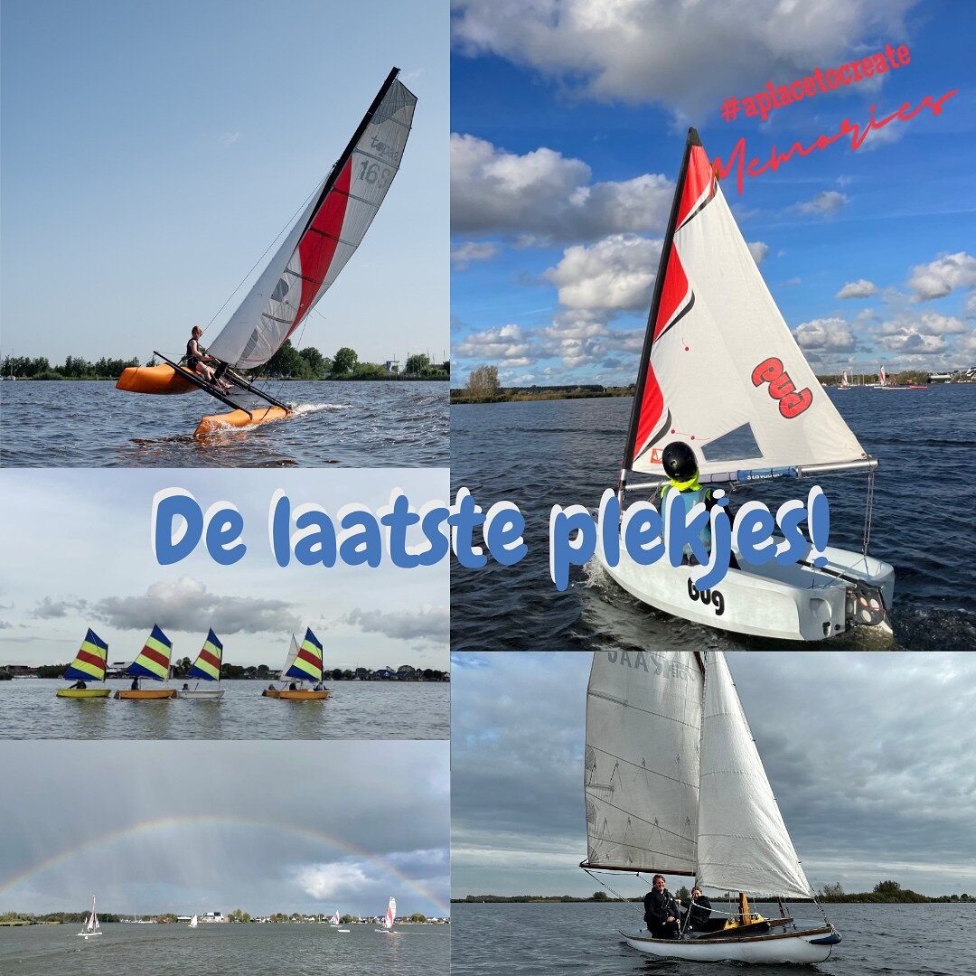 Aan het eind van deze maand begint de meivakantie! We hebben nog maar een paar plekjes voor dit eerste stoere kamp van het seizoen! 
Een aantal plekjes in de optimist en het surfkamp, 2 plekjes in de Laser Bug, 2 plekjes in de Kielboot, 2 plekjes voo