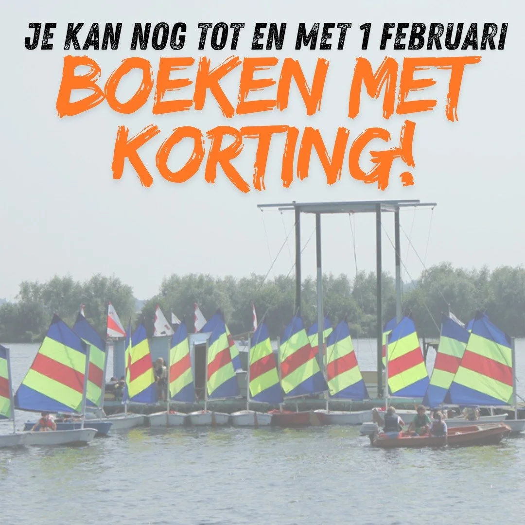 Nog 3 dagen en dan stopt de vroegboek actie écht ⏰! De eerste disciplines zijn al volgeboekt 🎉

Twijfel je welk kamp het beste bij je past? We zijn elke dag bereikbaar om met je mee te denken 💬

👉 Link in bio

#zeilkamp #zeilen #watersport 
