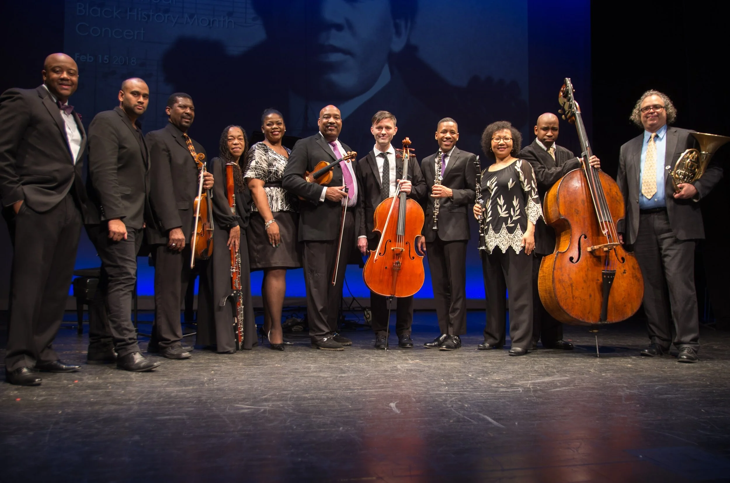 Group photo after the end of our 10th Annual Black History Month Celebration at the Schomburg Center - February 2018.