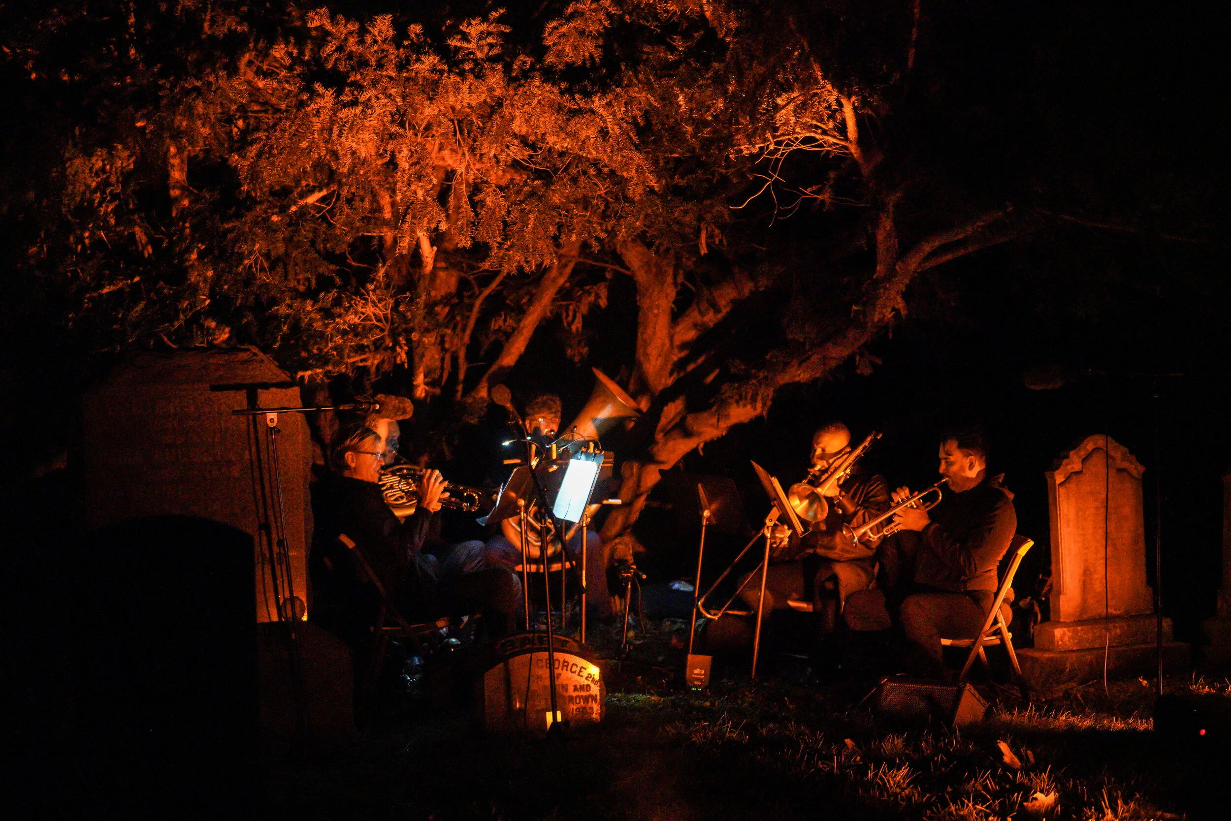 Brass Quintet performing as part of the October 2020 “To America” program.