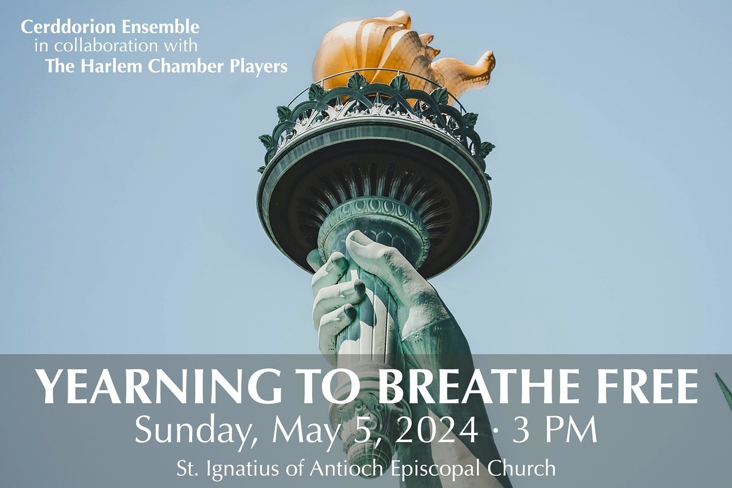 The Harlem Chamber Players will join the Cerddorion Vocal Ensemble to perform selections from the poetry of Emma Lazarus and the music of Dietrich Buxtehude are dual inspirations for Caroline Shaw&rsquo;s deeply moving cantata, To the Hands, which ex