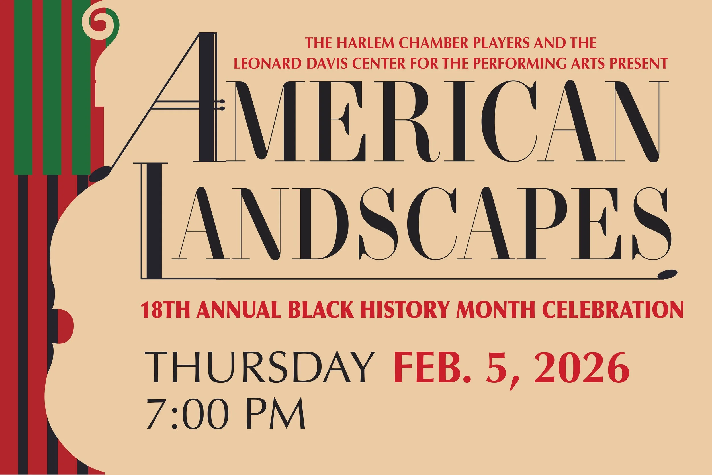 18th Annual Black History Month Celebration: “American Landscapes”