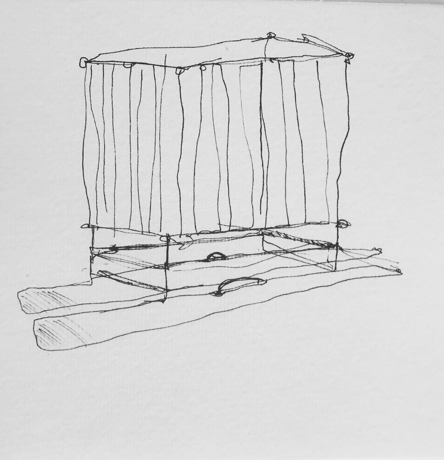Modified blind contour drawing of the River Cube by Steven Nohren. #createforthecube