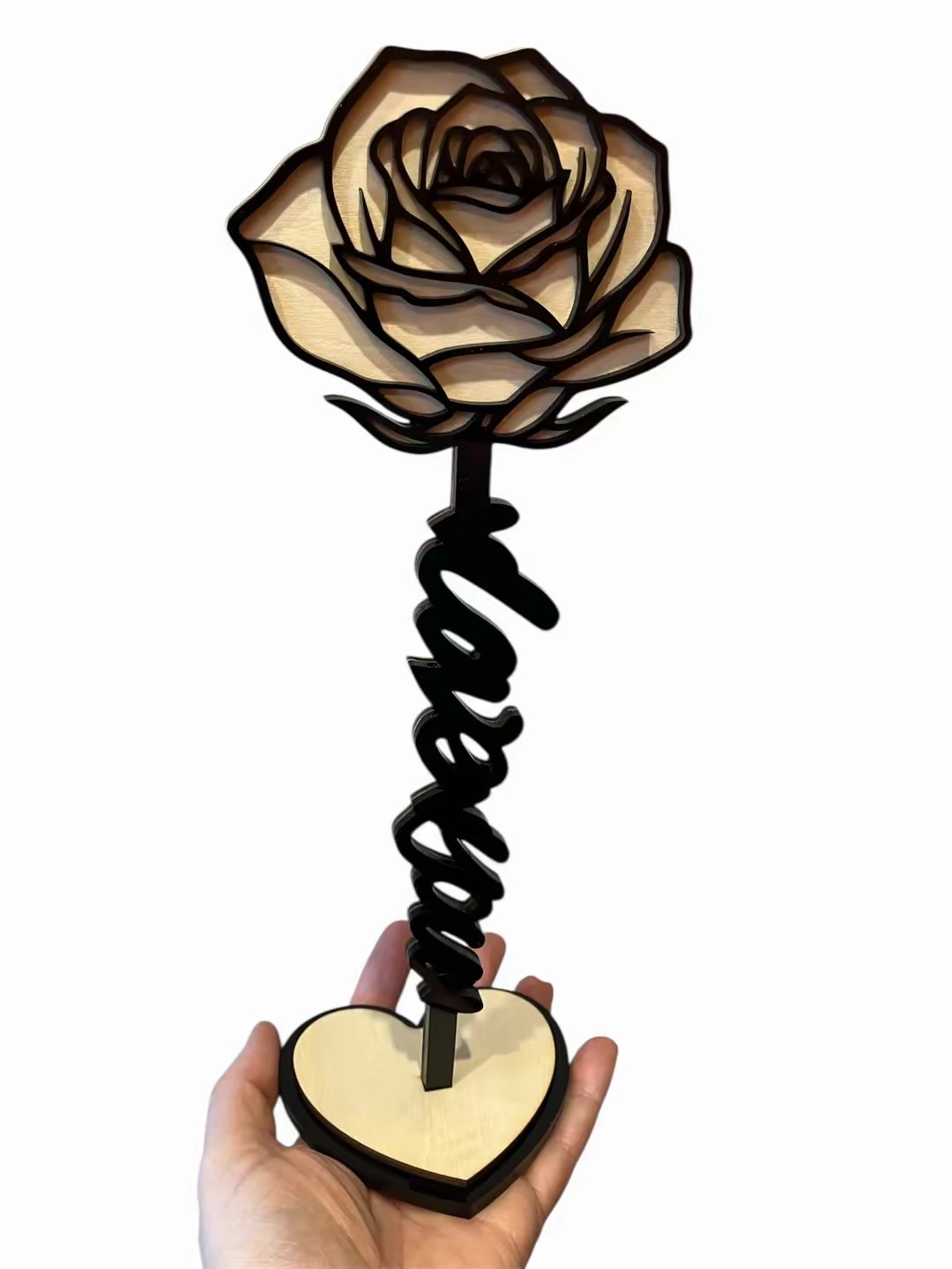 Everlasting Rose (acrylic & wood)