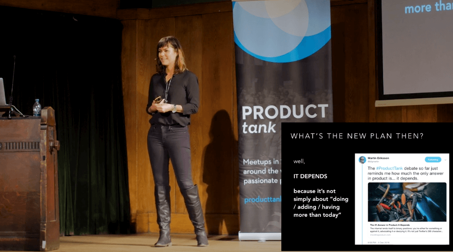 Speaking on Product Tank London in 2019