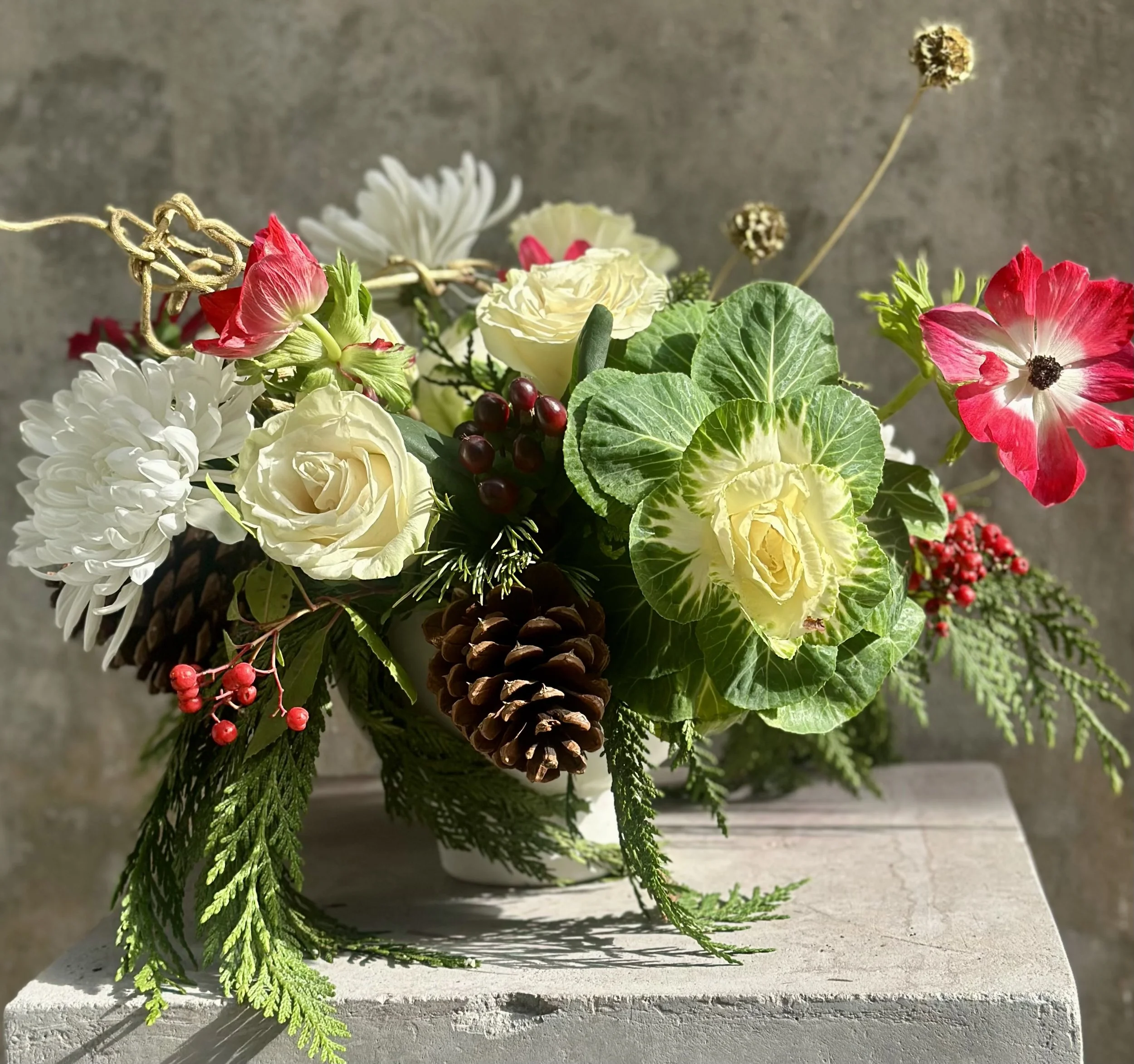 Holiday Low Lush Centerpiece