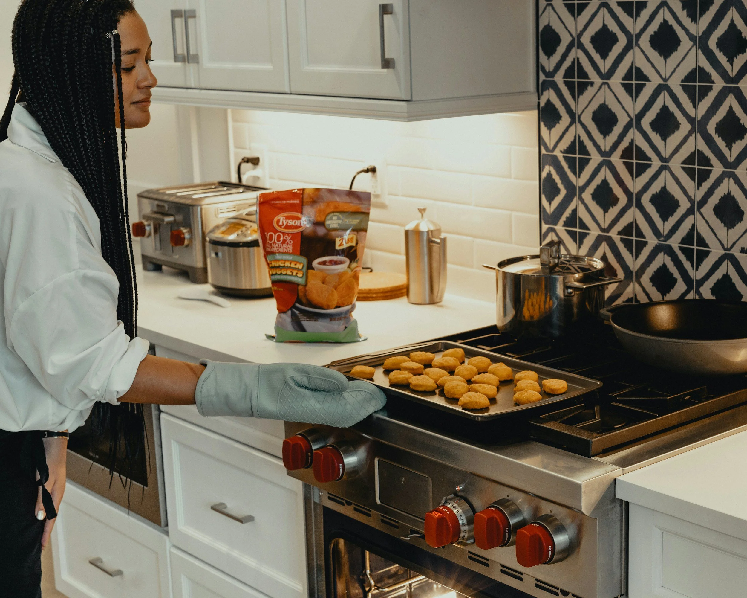 black woman cooking