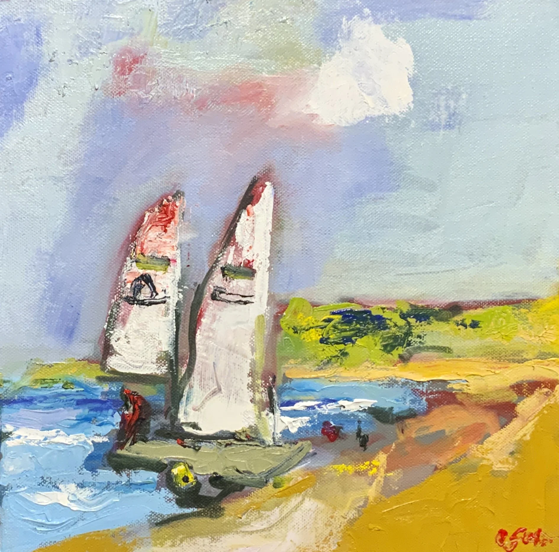 „Anker lichten“ 30x30cm Öl:L 1:2023