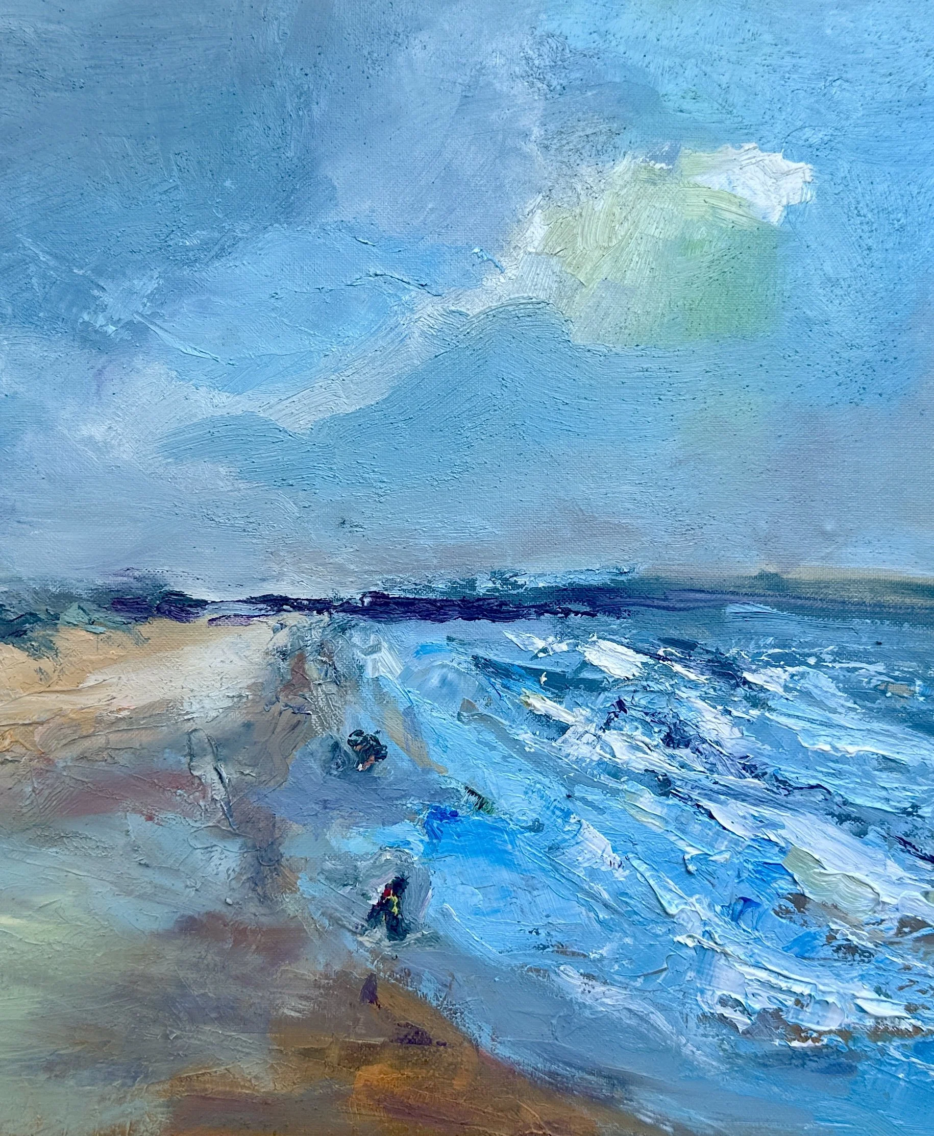 " am Strand" Öl auf Malplatte 30 x 40 cm Preis: 590 €  plain are Malerei