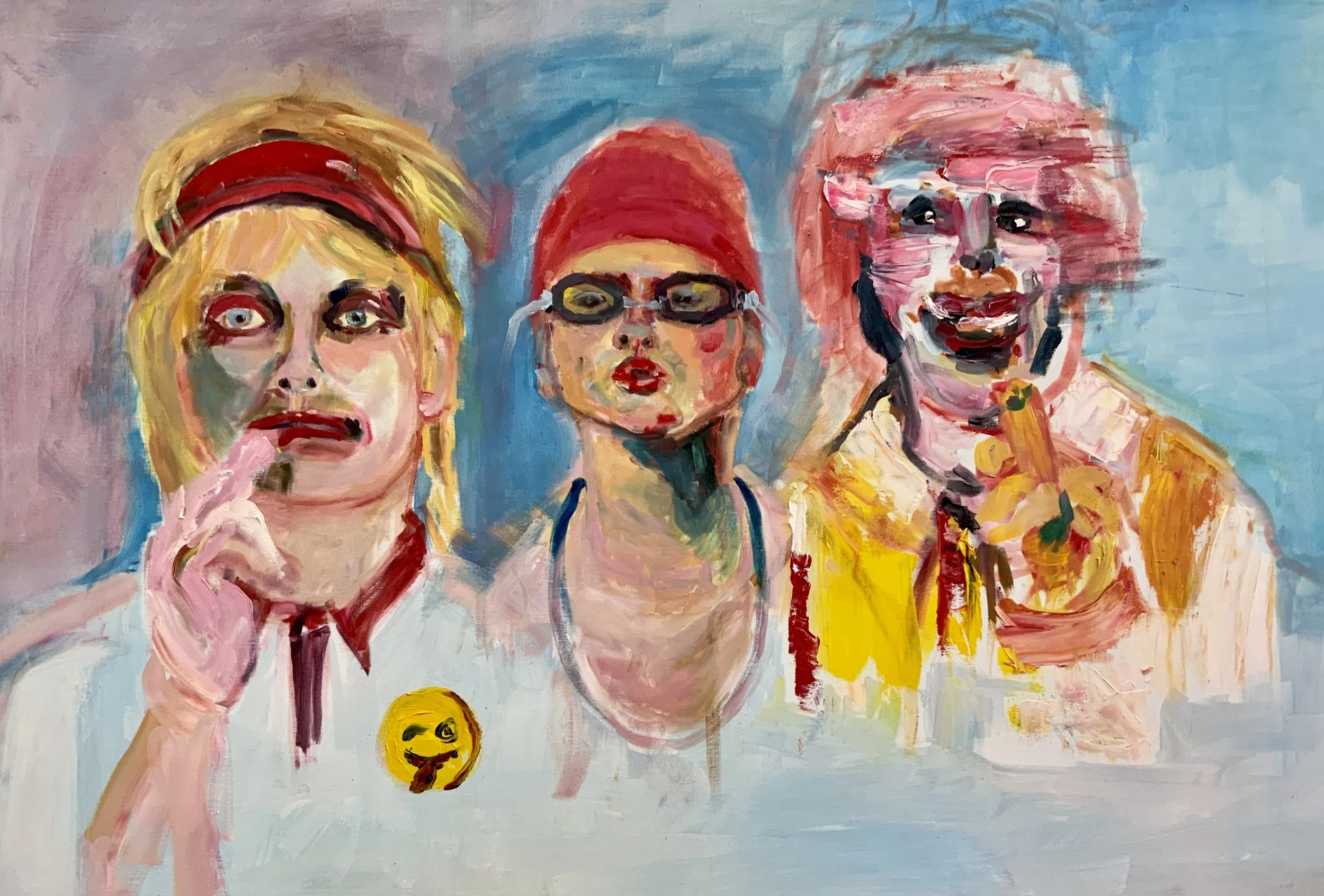 Der kleiner Schwimmer Öl auf Leinwand 80 x 120 cm