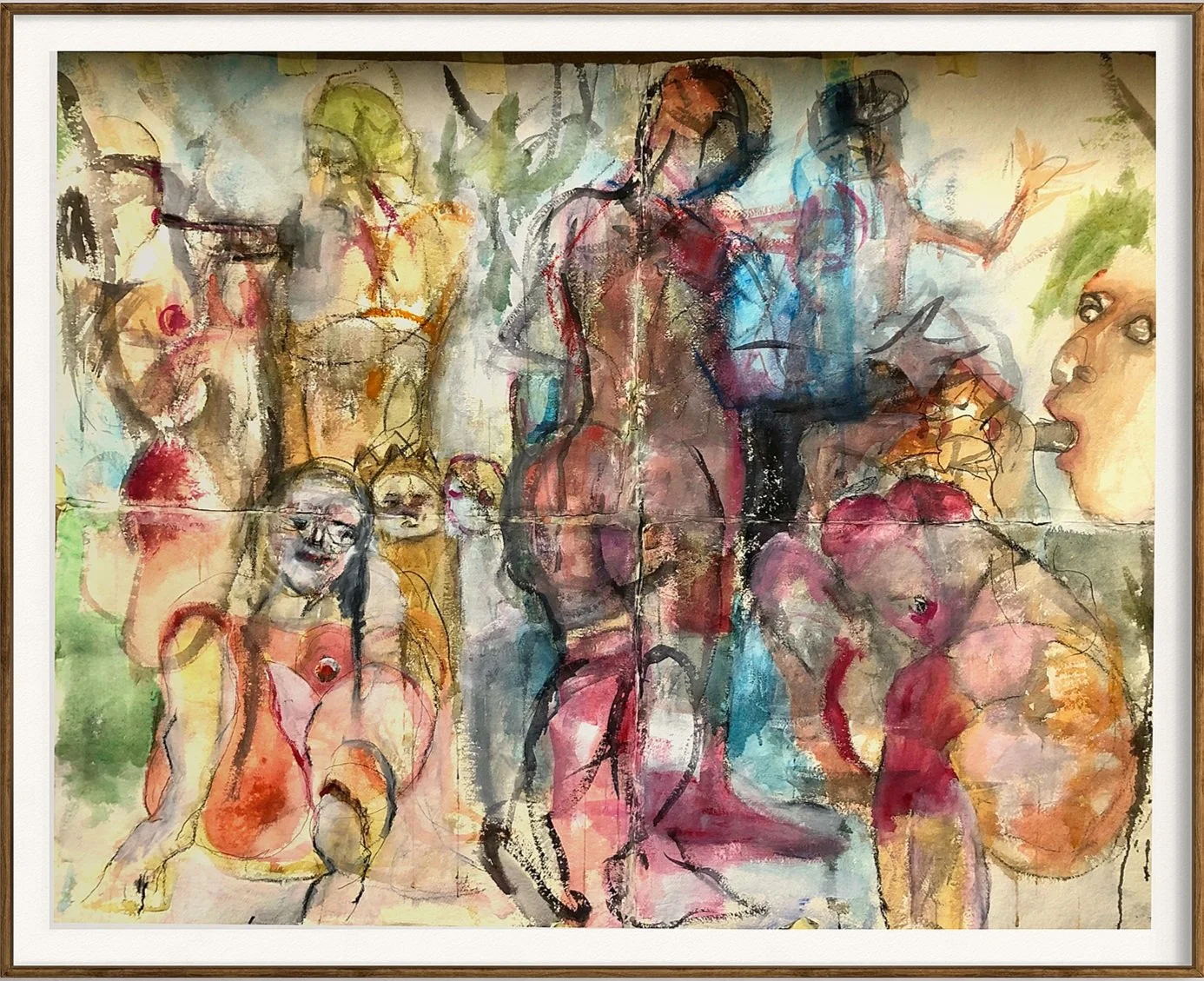 Pan, Gott Pan Einzelmaß je Blatt: 56 x 70 cm
Gesamtmaß (hängend als Einheit): 168 x 140 cm