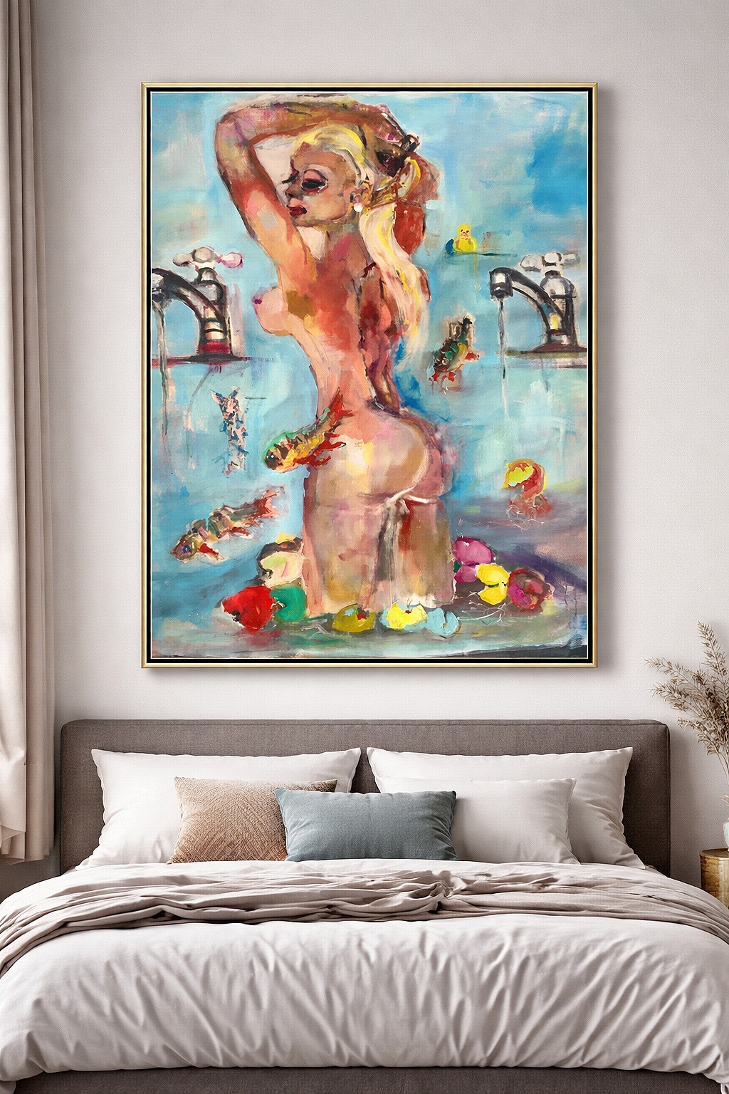 Bathseba im Bade 100 x 130 cm Öl -Leinwand-2025