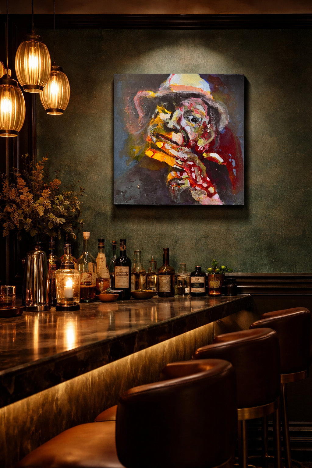 ,,Kaith Richards“Mischtechik auf Leinwand 30 x 30 cm