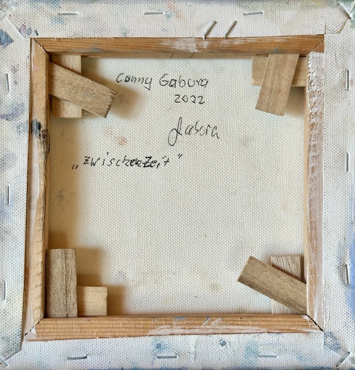 Zwischenzeiten Mixed Media 2022 20x20 cm.