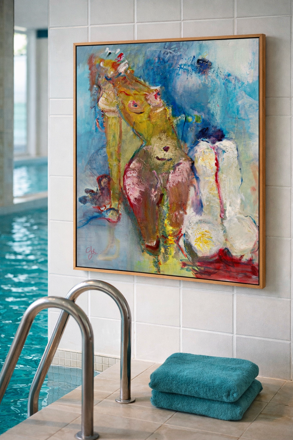 ,,Akt Sirenen'' 100 x 80 cm Acryl auf Leinwand 2019