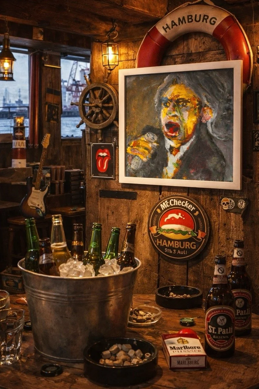 „Mick Jagger“Mischtechik auf Leinwand 30 x 30 cm