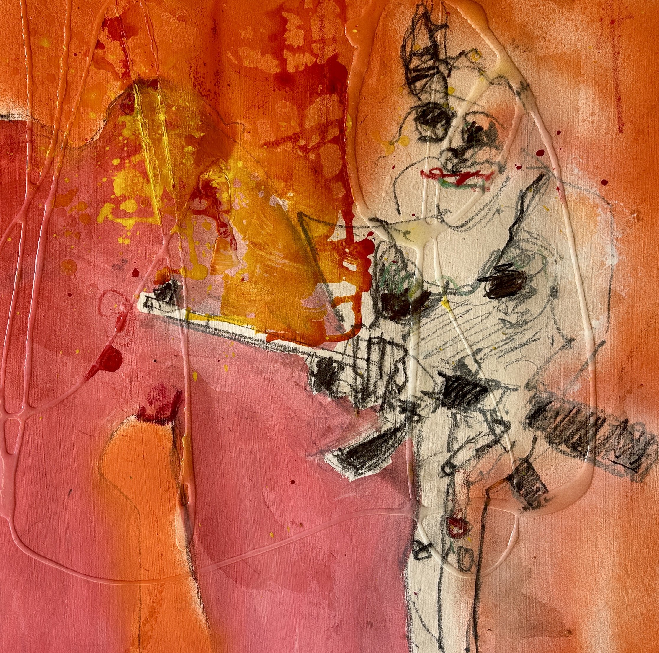 Der Partisan Mixed Media auf Bütte 2025 60 x 70 cm Ausschnitt