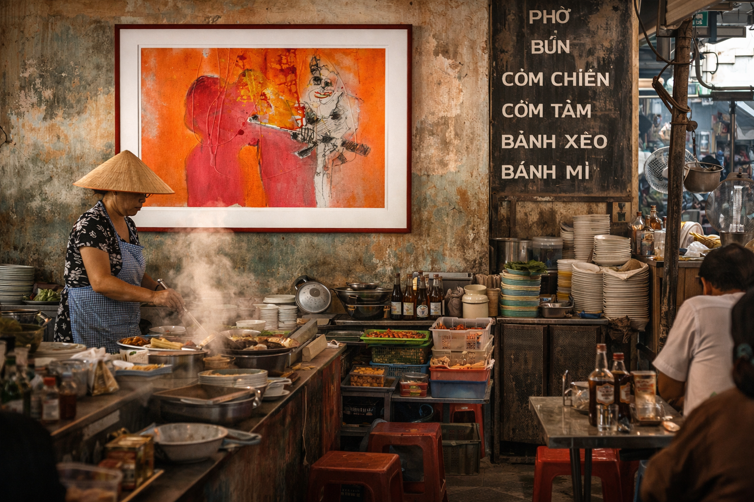 Der Partisan Mixed Media auf Bütte 2025 60 x 70 cm