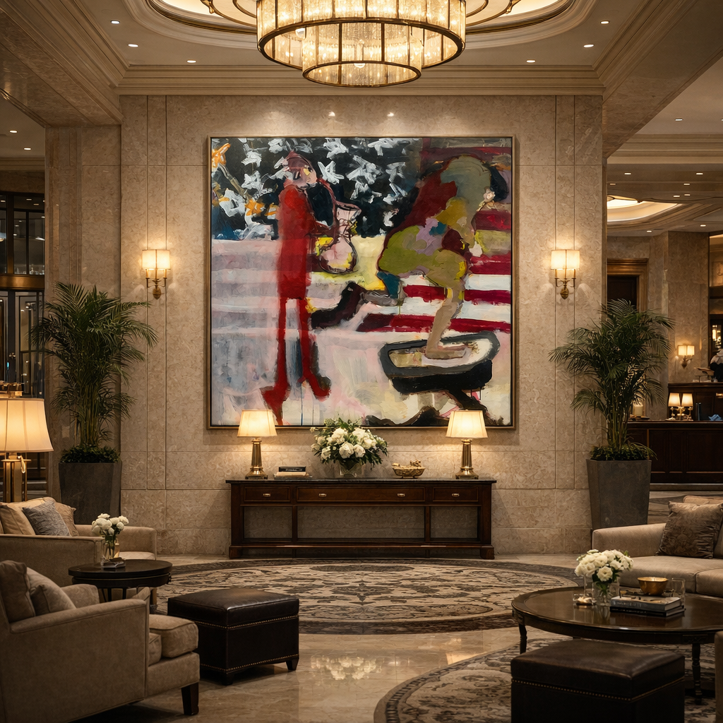 Musik unterm Sternenhimmel- Acryl:Öl:Leinwand 110x110 cm 2025