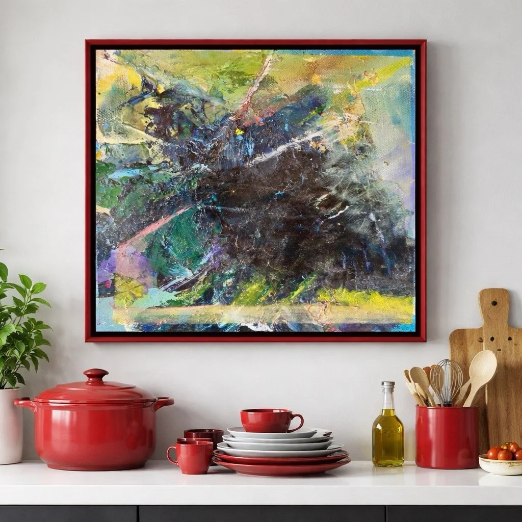 Zwischenzeiten Mixed Media 2022 20x20 cm.