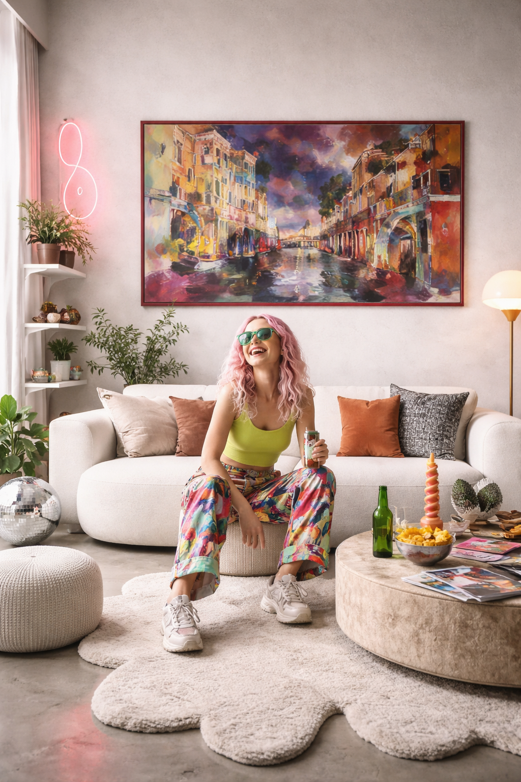 Venezia Rio della Frescada 2026 Mixed Media auf Leinwand 65 x94 cm